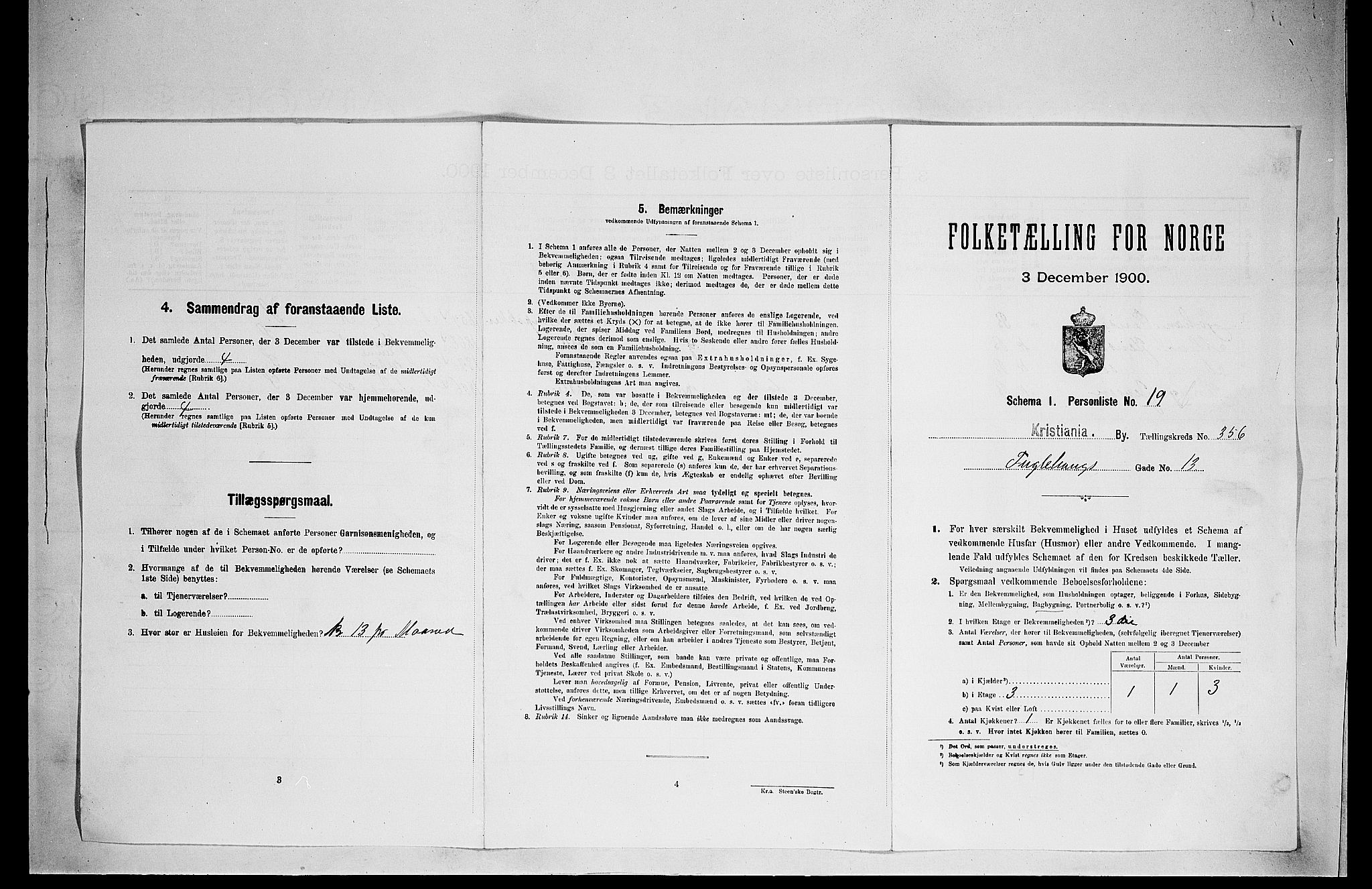 SAO, 1900 census for Kristiania, 1900, p. 26711