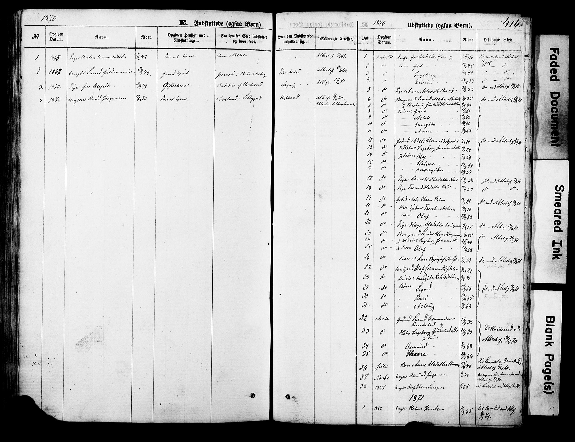 Vinje kirkebøker, AV/SAKO-A-312/F/Fa/L0005: Parish register (official) no. I 5, 1870-1886, p. 416