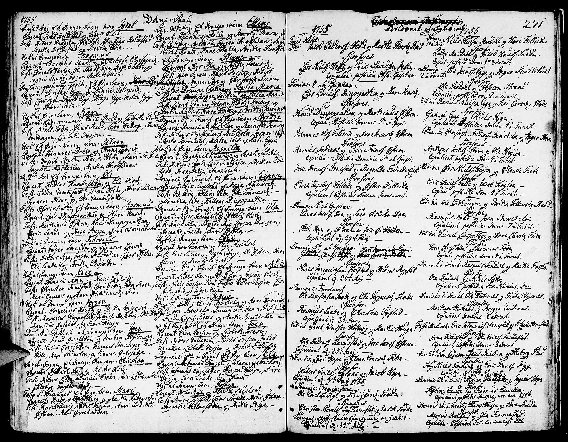 Gloppen sokneprestembete, AV/SAB-A-80101/H/Haa/Haaa/L0003: Parish register (official) no. A 3, 1739-1757, p. 271