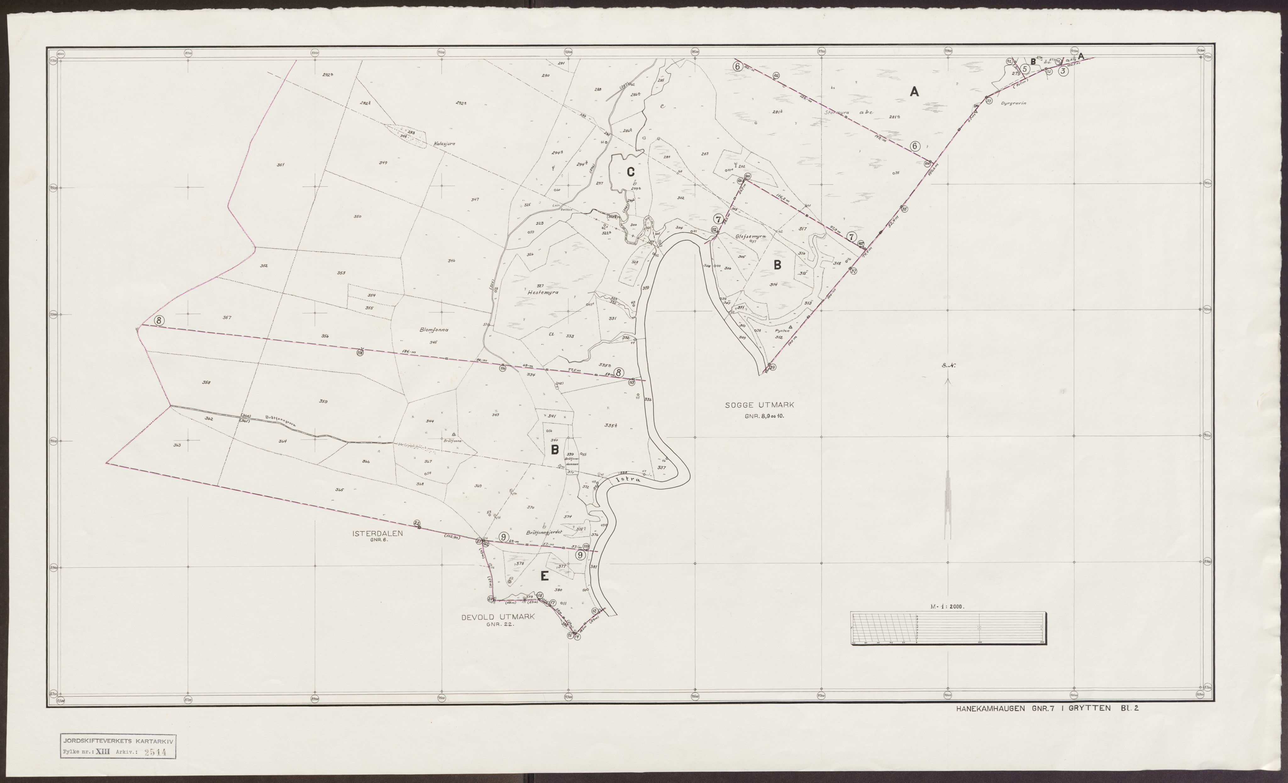 Jordskifteverkets kartarkiv, RA/S-3929/T, 1859-1988, p. 3138