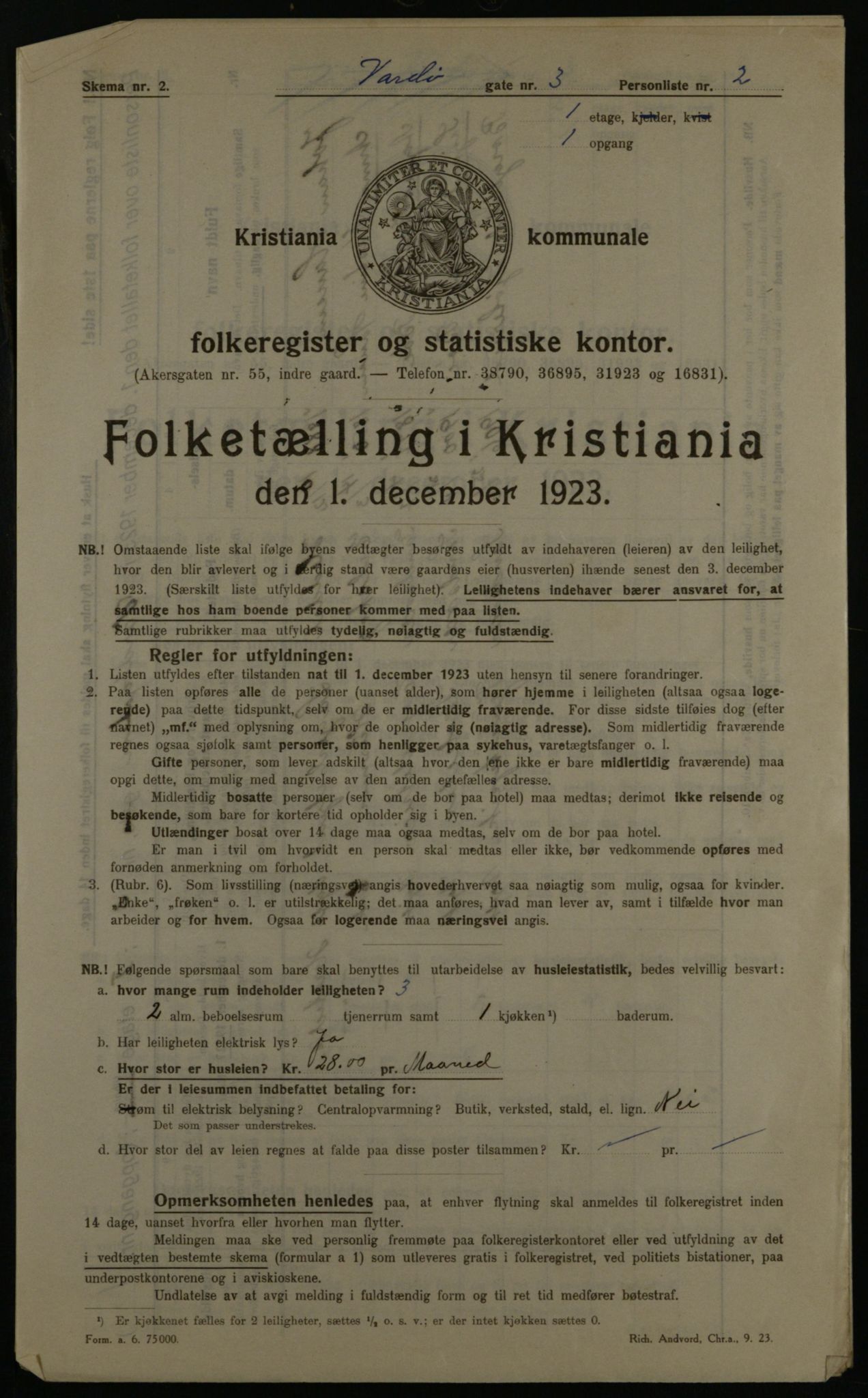 OBA, Municipal Census 1923 for Kristiania, 1923, p. 134708