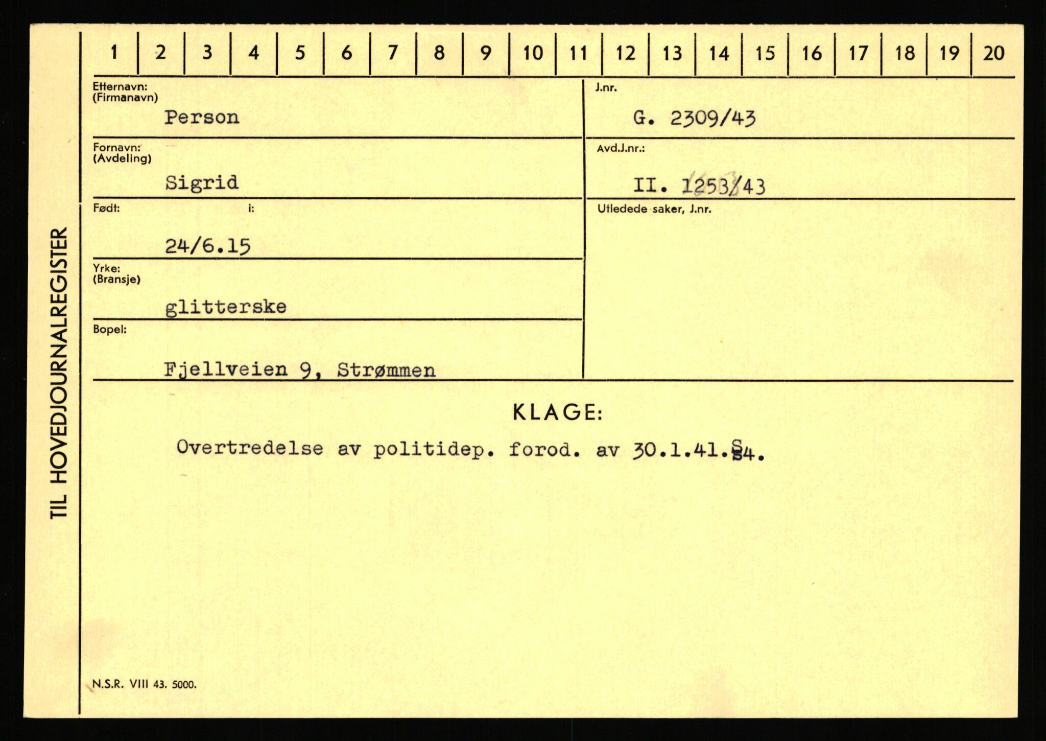 Statspolitiet - Hovedkontoret / Osloavdelingen, AV/RA-S-1329/C/Ca/L0012: Oanæs - Quistgaard	, 1943-1945, p. 3885