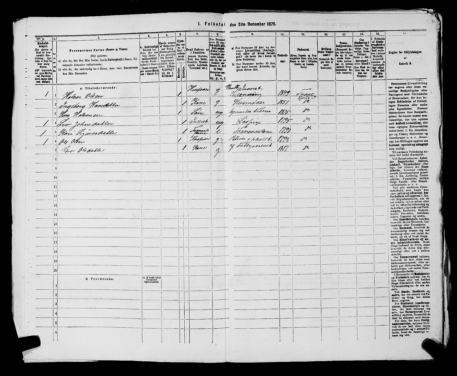 SAKO, 1875 census for 0827P Hjartdal, 1875, p. 955