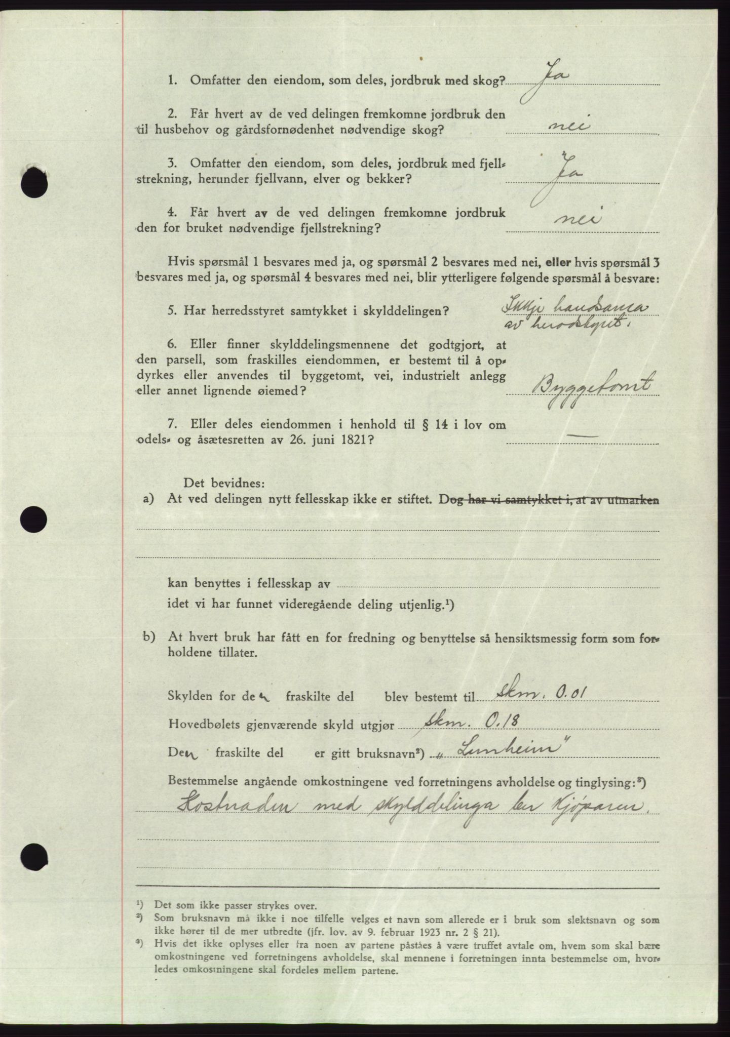 Søre Sunnmøre sorenskriveri, AV/SAT-A-4122/1/2/2C/L0085: Mortgage book no. 11A, 1949-1949, Diary no: : 2042/1949