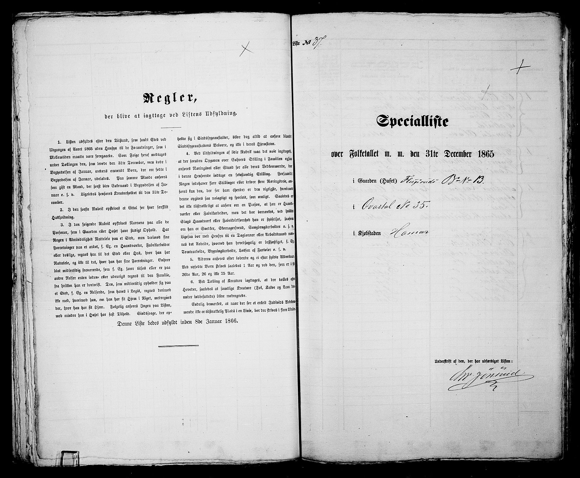 RA, 1865 census for Vang/Hamar, 1865, p. 82