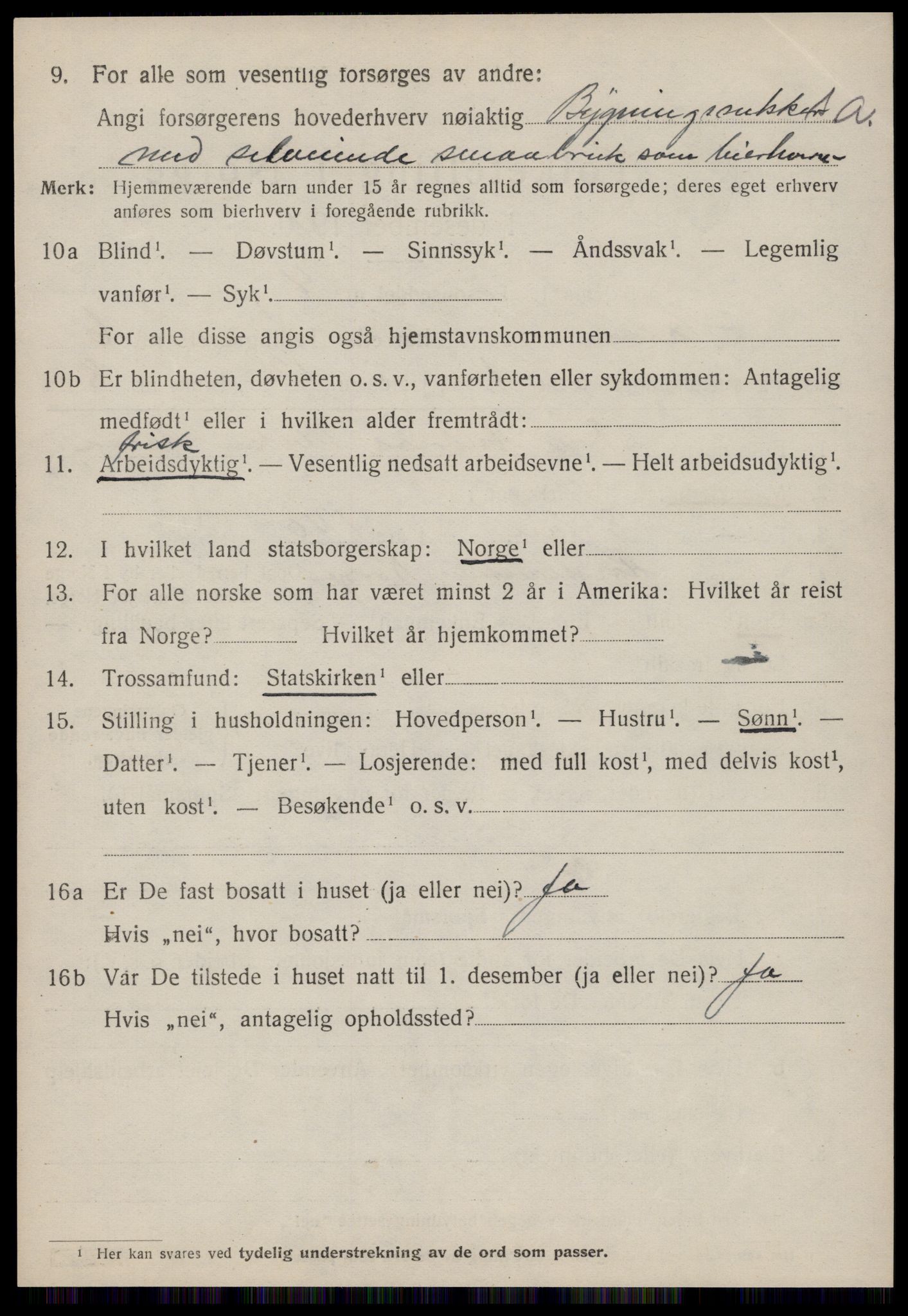 SAT, 1920 census for Halsa, 1920, p. 2226