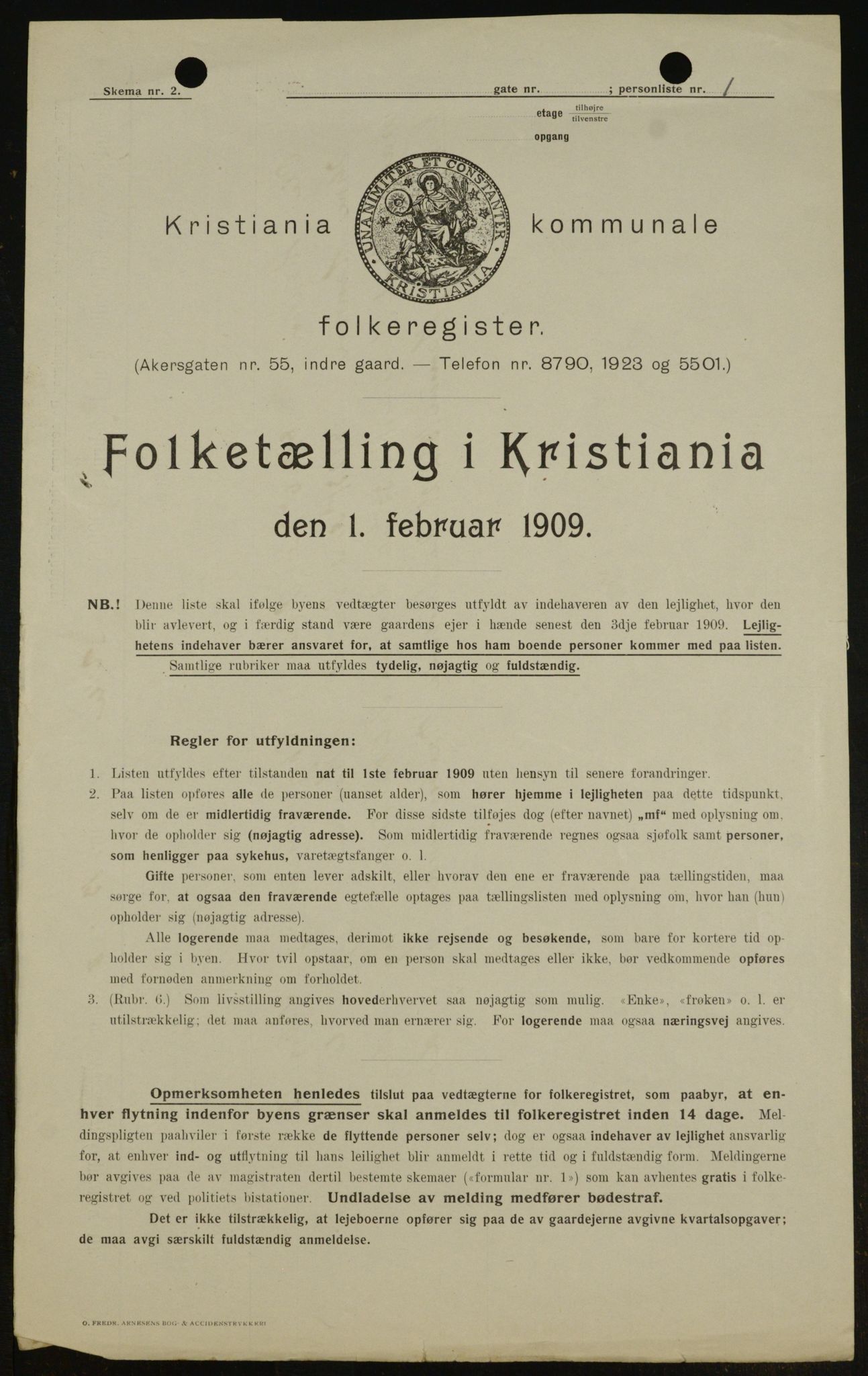 OBA, Municipal Census 1909 for Kristiania, 1909, p. 75401