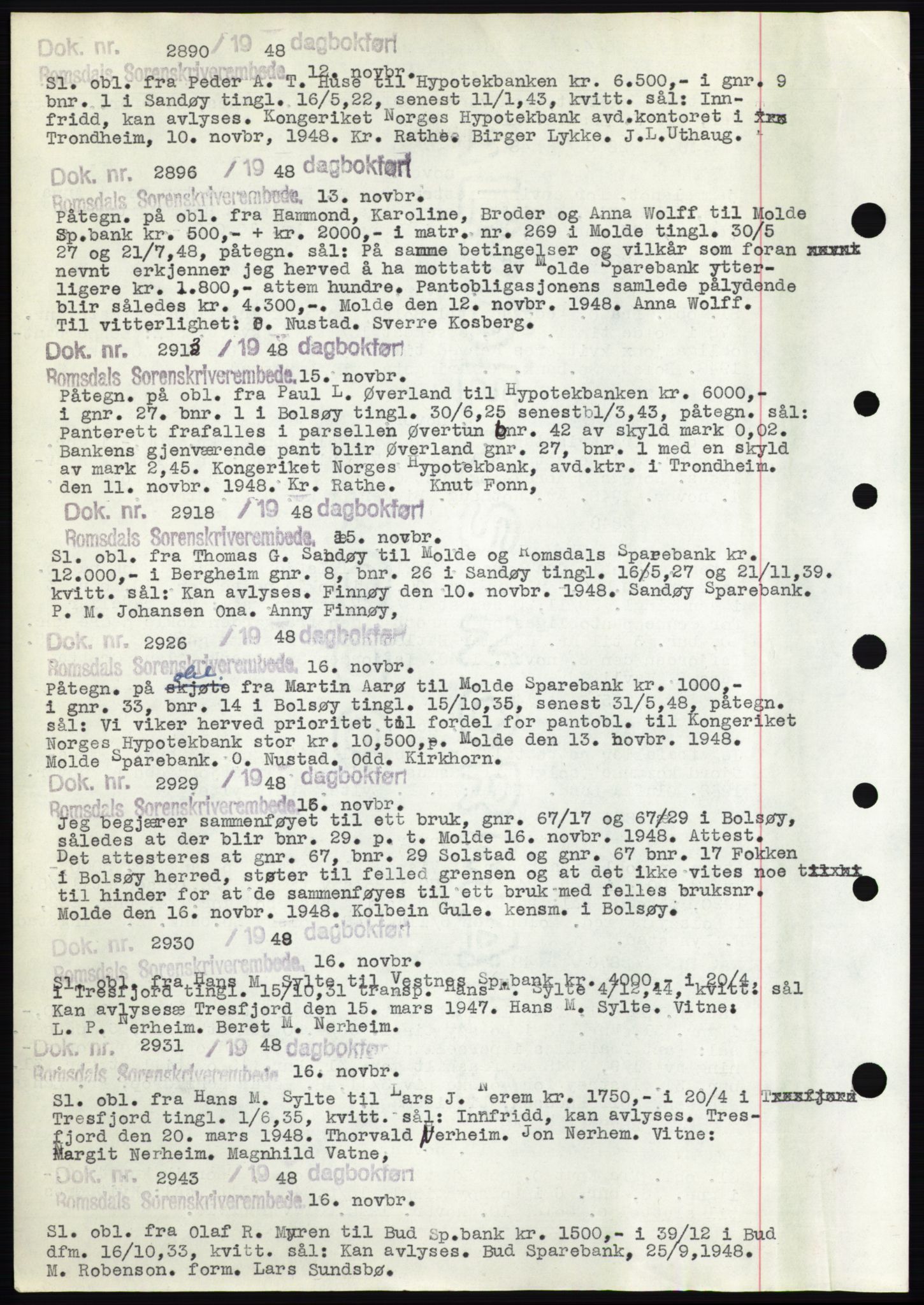 Romsdal sorenskriveri, AV/SAT-A-4149/1/2/2C: Mortgage book no. C1b, 1946-1949, Deed date: 12.11.1948