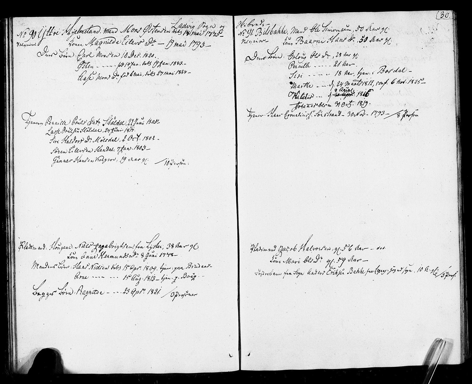 , Census 1825 for Lavik, 1825, p. 31