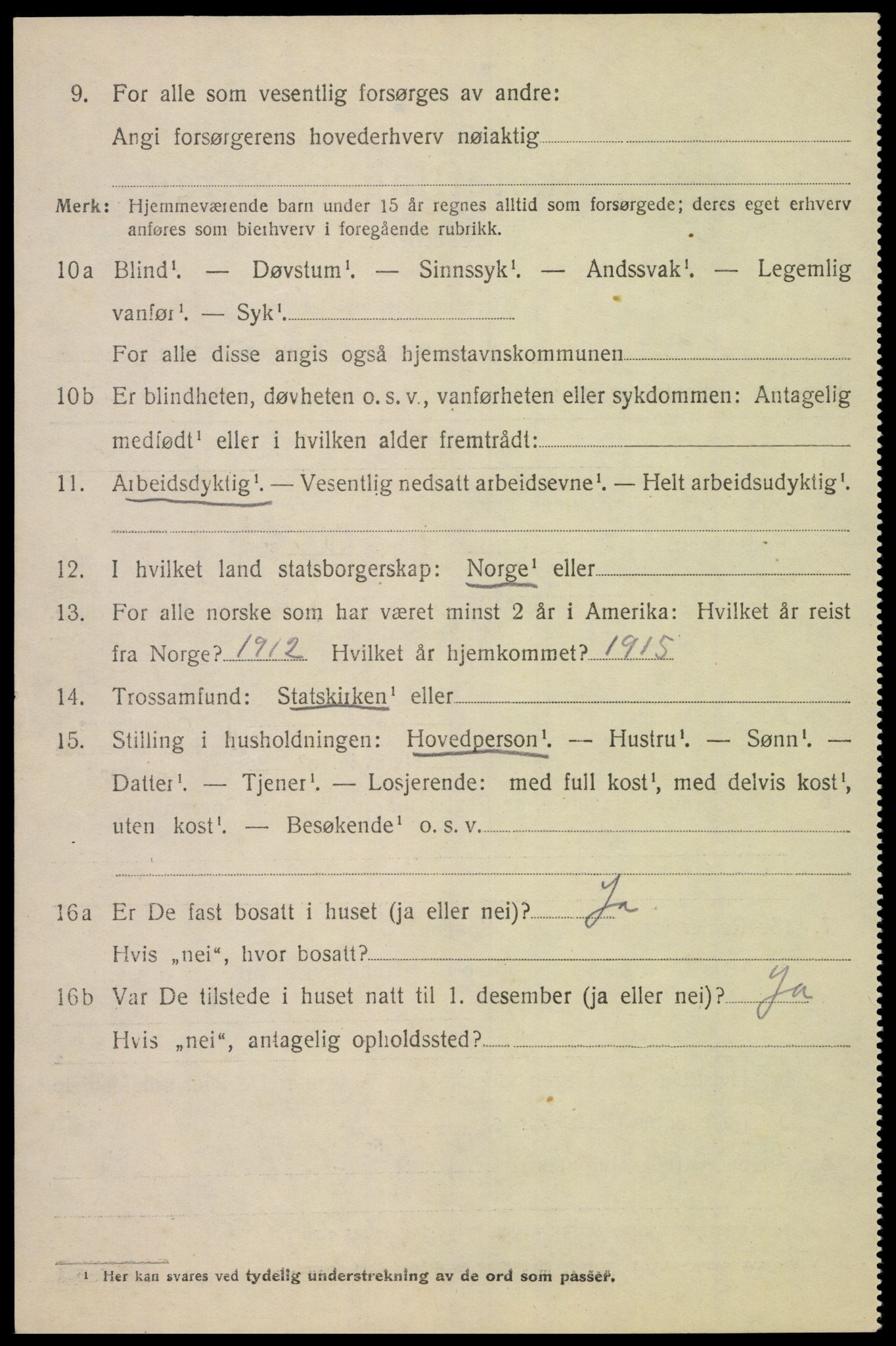 SAK, 1920 census for Åseral, 1920, p. 1797