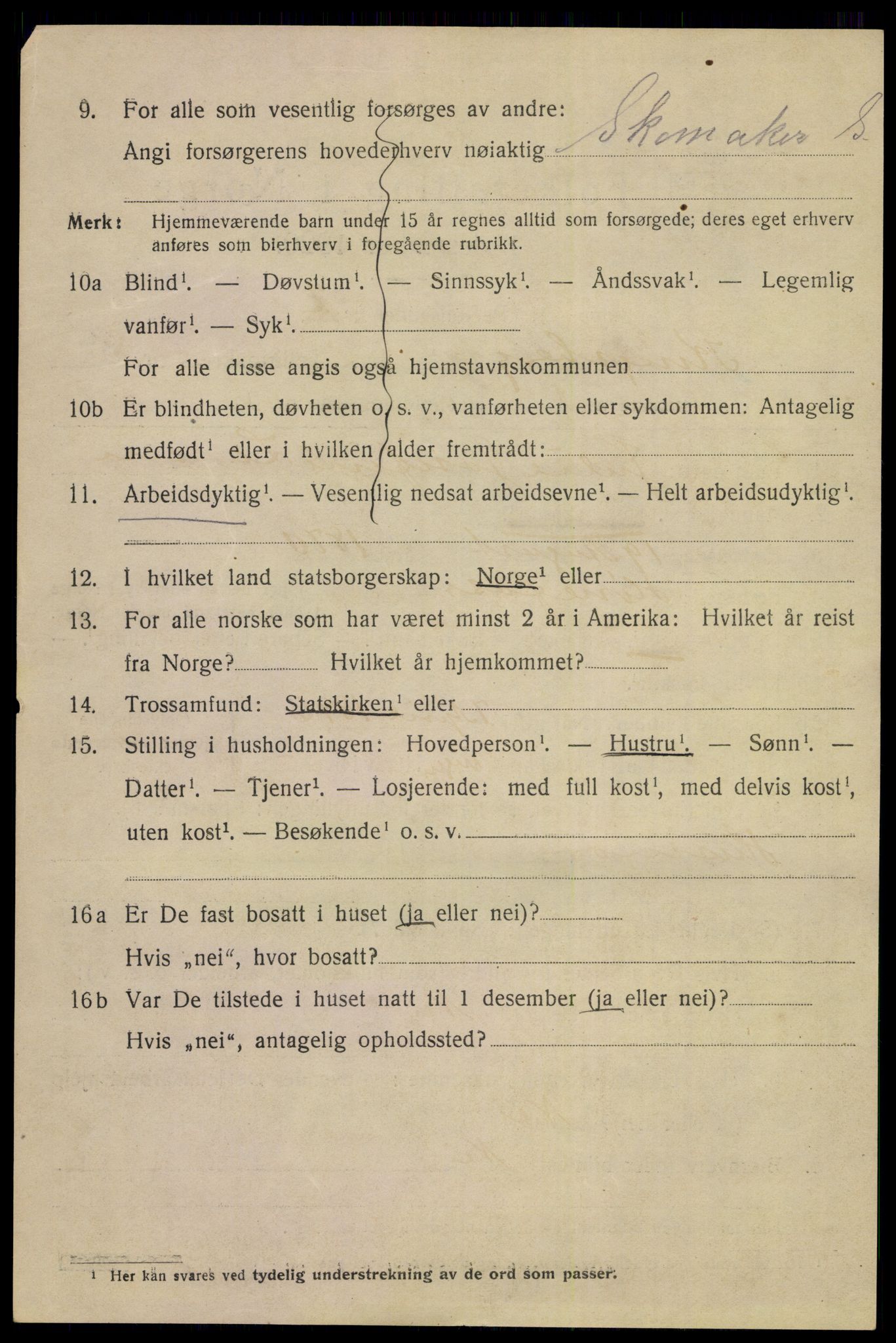 SAKO, 1920 census for Kongsberg, 1920, p. 15783