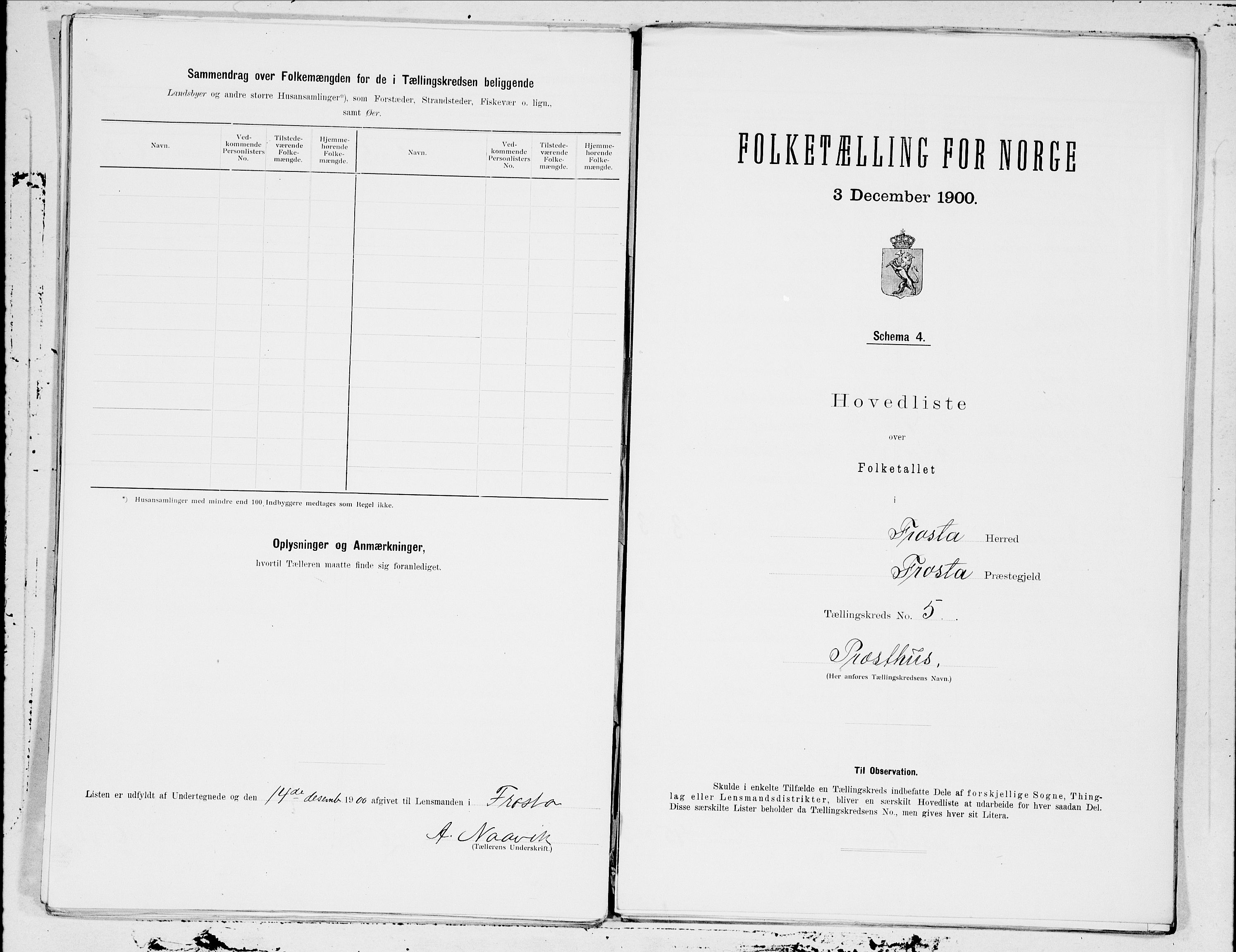 SAT, 1900 census for Frosta, 1900, p. 10