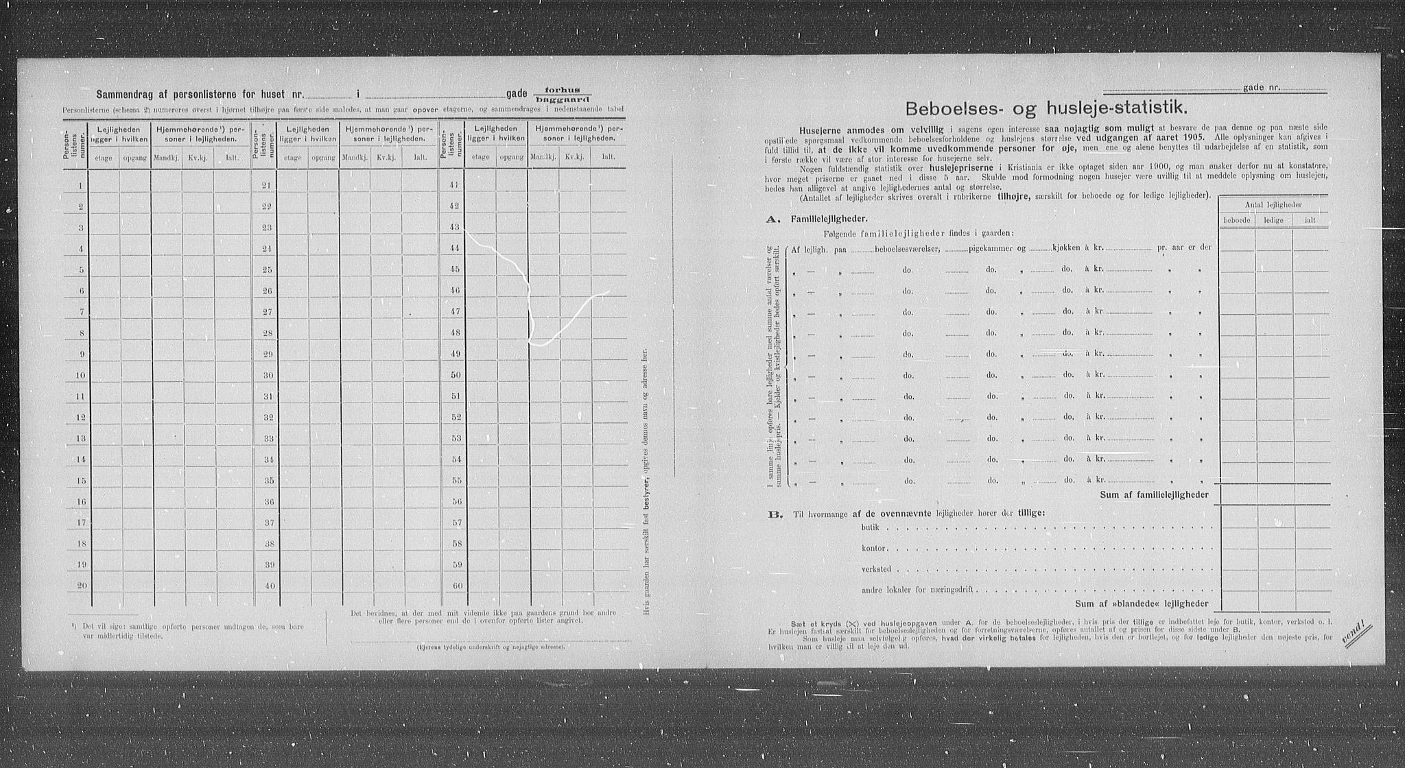 OBA, Municipal Census 1905 for Kristiania, 1905, p. 43806