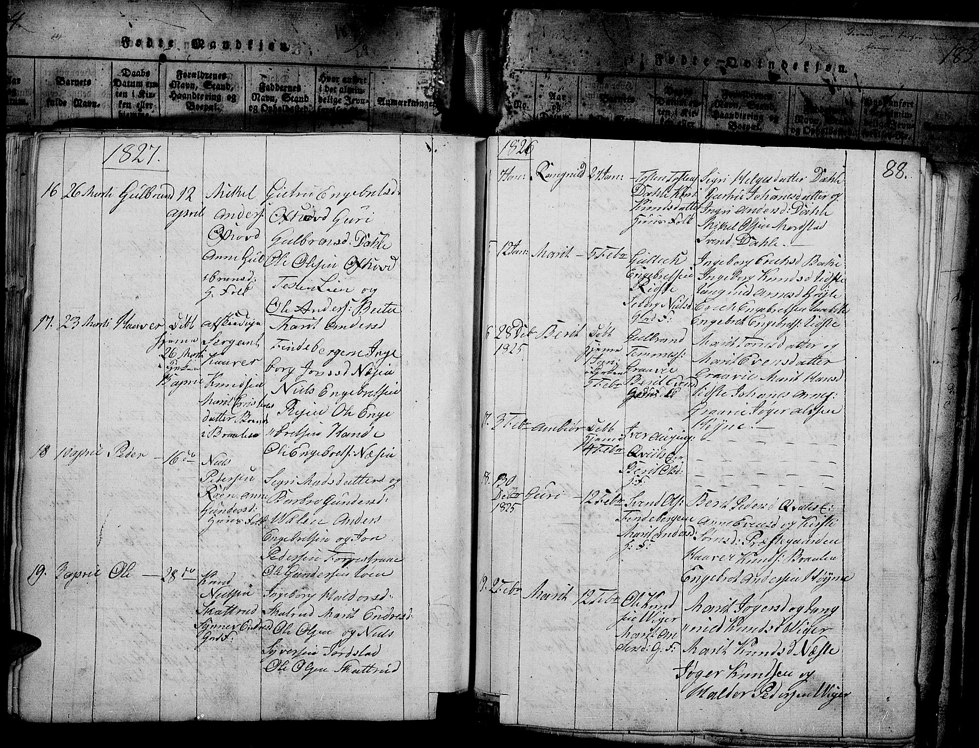 Slidre prestekontor, SAH/PREST-134/H/Ha/Haa/L0002: Parish register (official) no. 2, 1814-1830, p. 187l