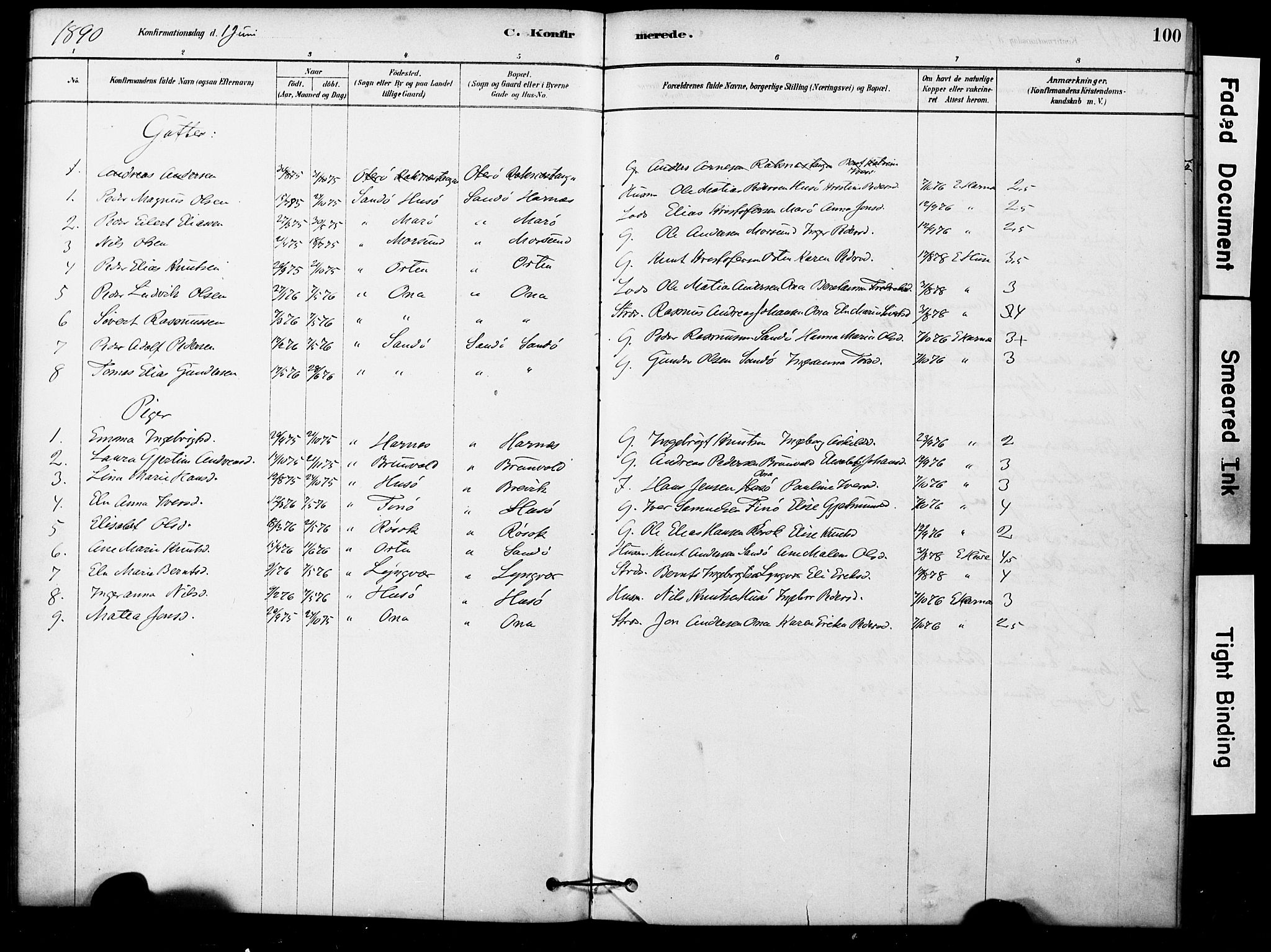 Ministerialprotokoller, klokkerbøker og fødselsregistre - Møre og Romsdal, AV/SAT-A-1454/561/L0729: Parish register (official) no. 561A03, 1878-1900, p. 100