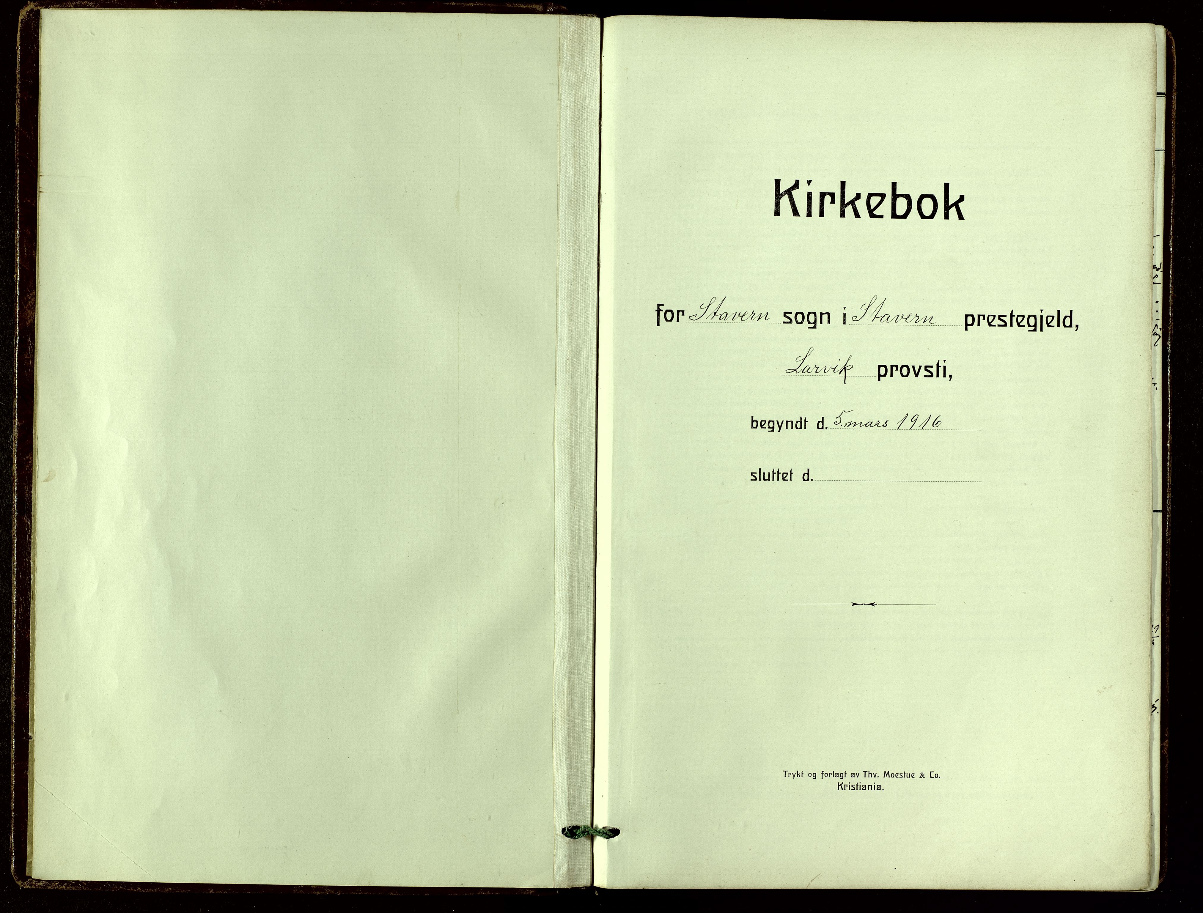 Stavern kirkebøker, AV/SAKO-A-318/F/Fa/L0010: Parish register (official) no. 10, 1916-1967