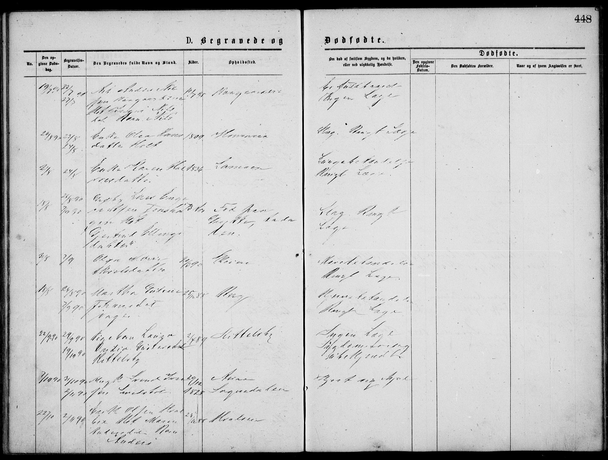 Norderhov kirkebøker, AV/SAKO-A-237/G/Gb/L0001: Parish register (copy) no. II 1, 1876-1899, p. 448