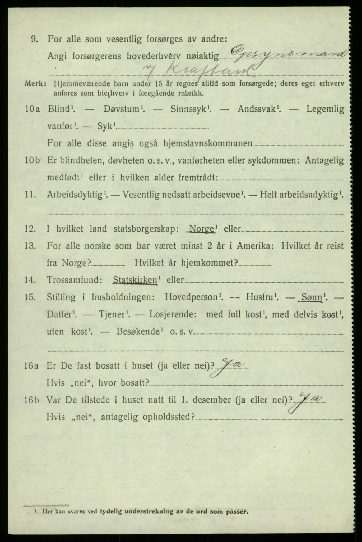 SAB, 1920 census for Samnanger, 1920, p. 3844