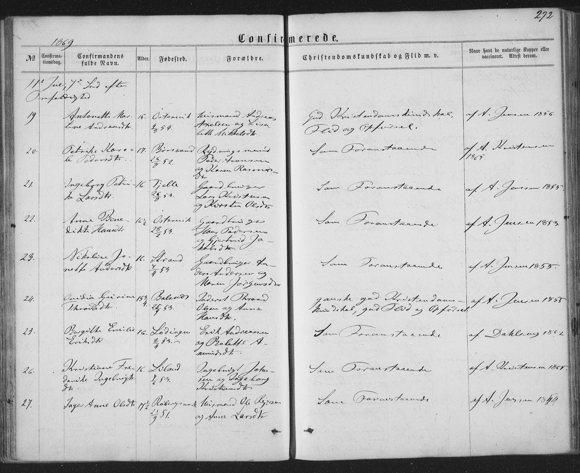 Ministerialprotokoller, klokkerbøker og fødselsregistre - Nordland, AV/SAT-A-1459/863/L0896: Parish register (official) no. 863A08, 1861-1871, p. 272