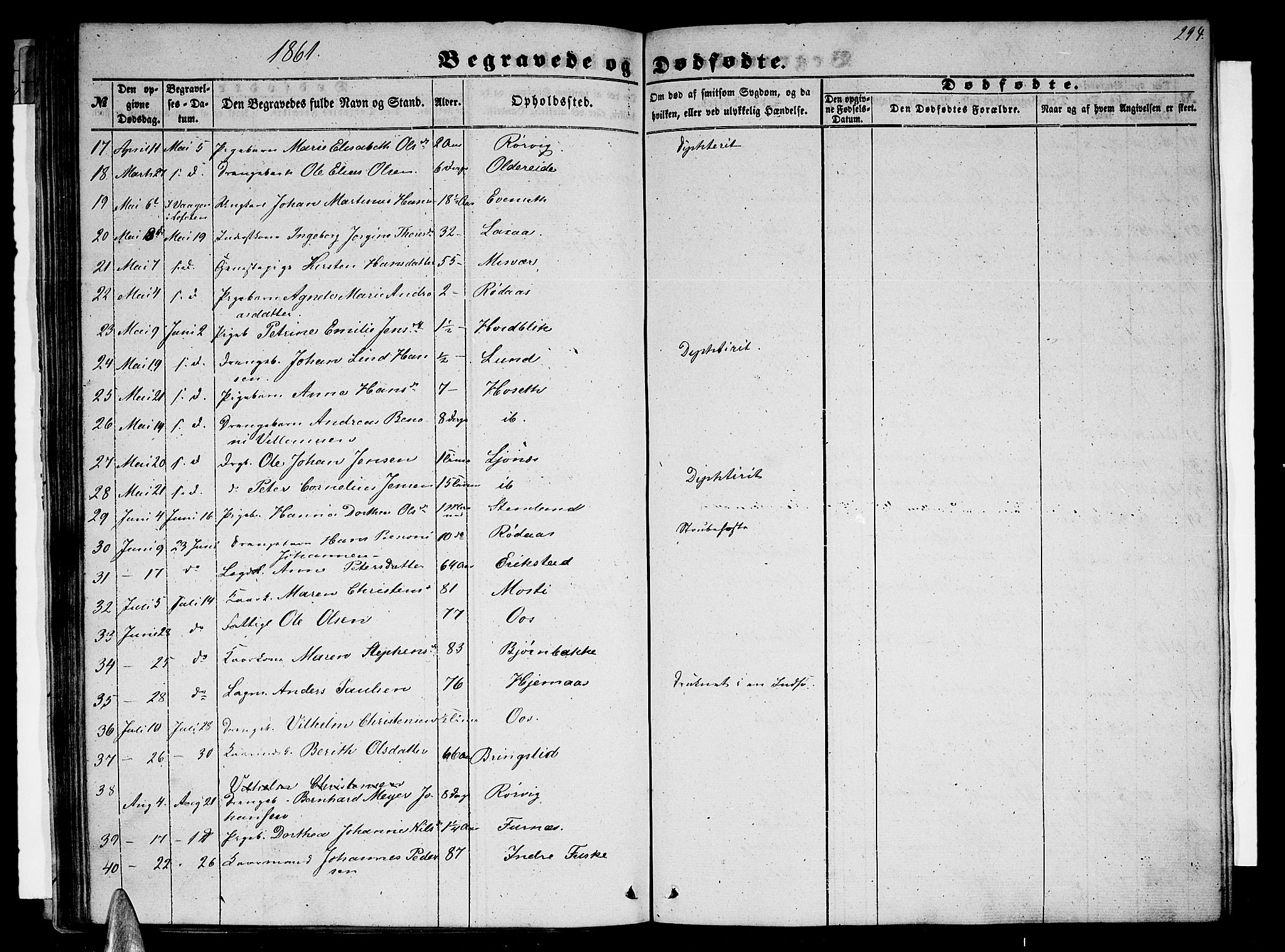 Ministerialprotokoller, klokkerbøker og fødselsregistre - Nordland, AV/SAT-A-1459/852/L0753: Parish register (copy) no. 852C04, 1856-1877, p. 294