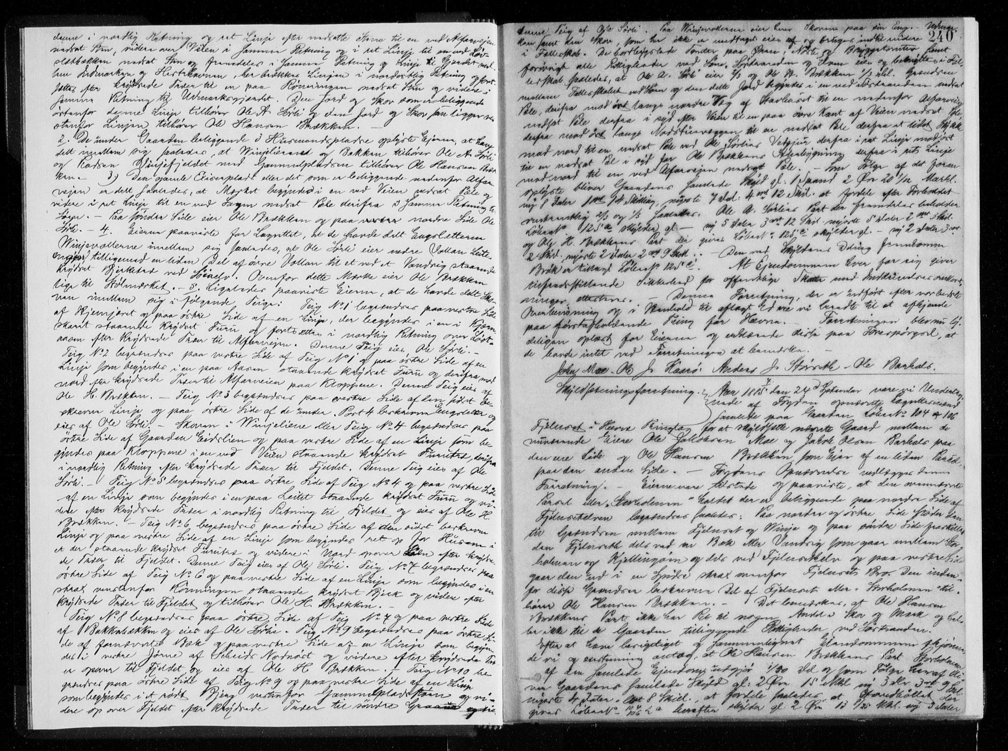 Fosen sorenskriveri, AV/SAT-A-1107/1/2/2C/L0028: Mortgage book no. 19 II, 1884-1886, p. 240