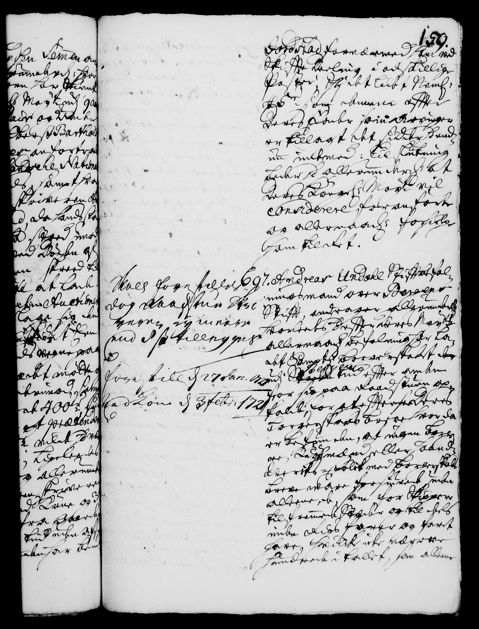 Rentekammeret, Kammerkanselliet, RA/EA-3111/G/Gh/Gha/L0003: Norsk ekstraktmemorialprotokoll, sak. 600-765 (merket RK 53.48), 1720-1721, p. 159