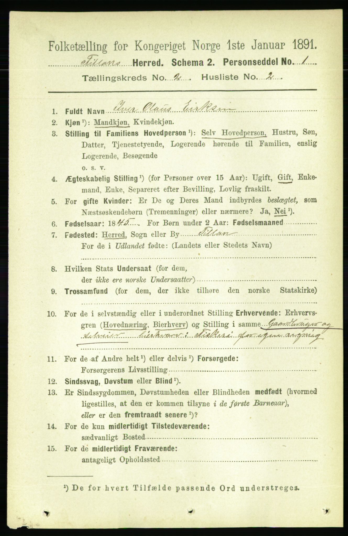 RA, 1891 census for 1616 Fillan, 1891, p. 229