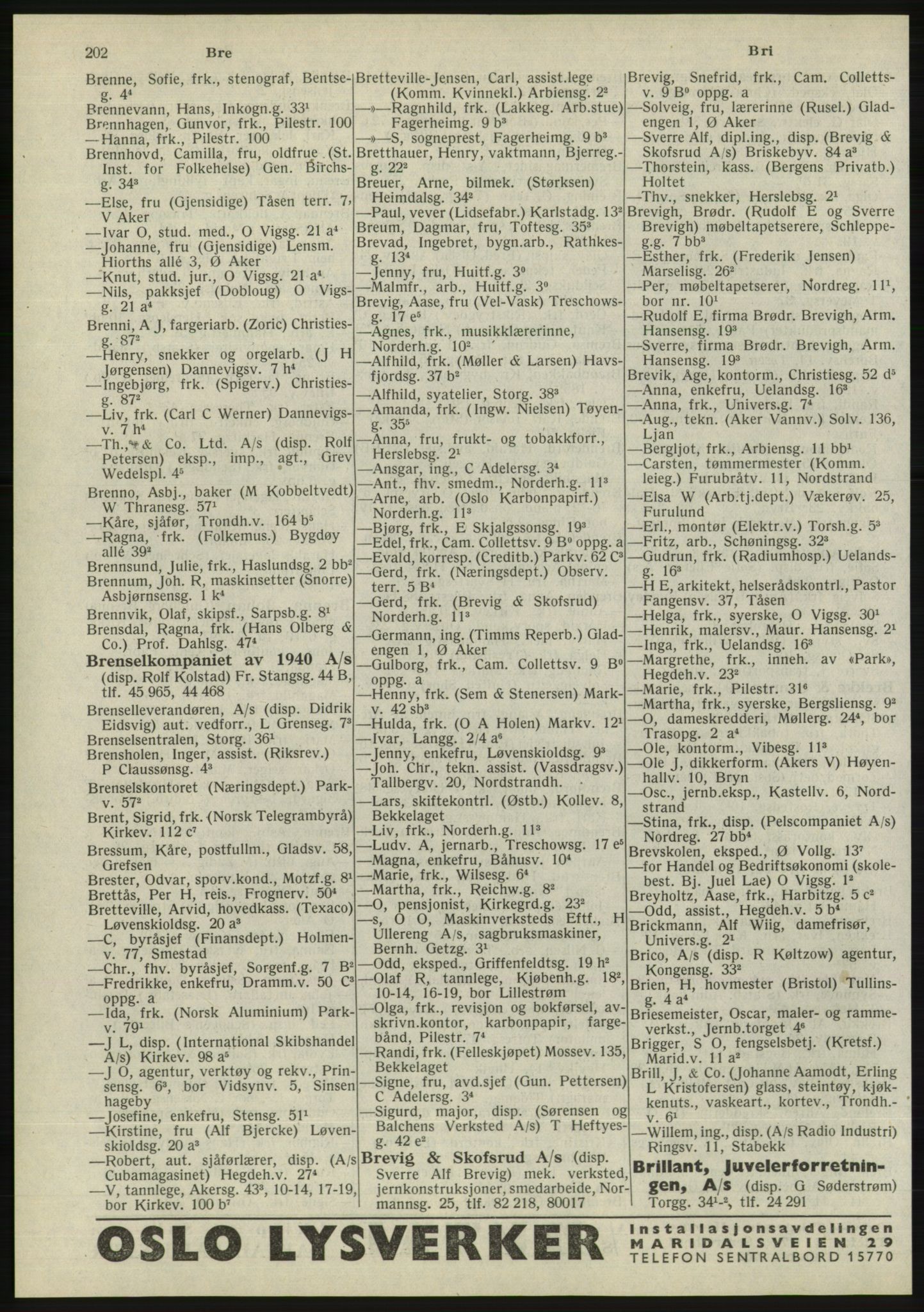 Kristiania/Oslo adressebok, PUBL/-, 1945, p. 198