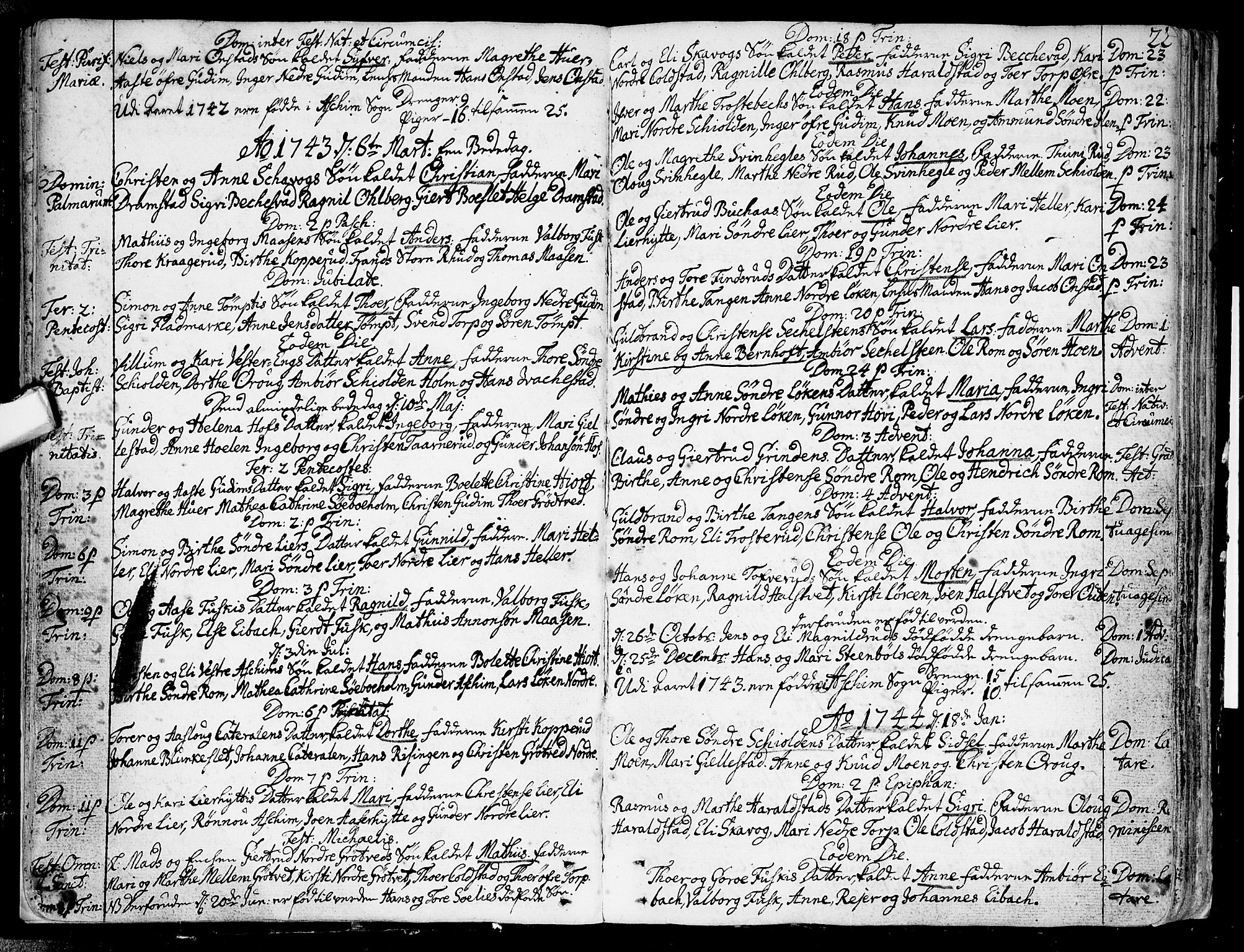 Askim prestekontor Kirkebøker, SAO/A-10900/F/Fa/L0001: Parish register (official) no. 1, 1733-1757, p. 22