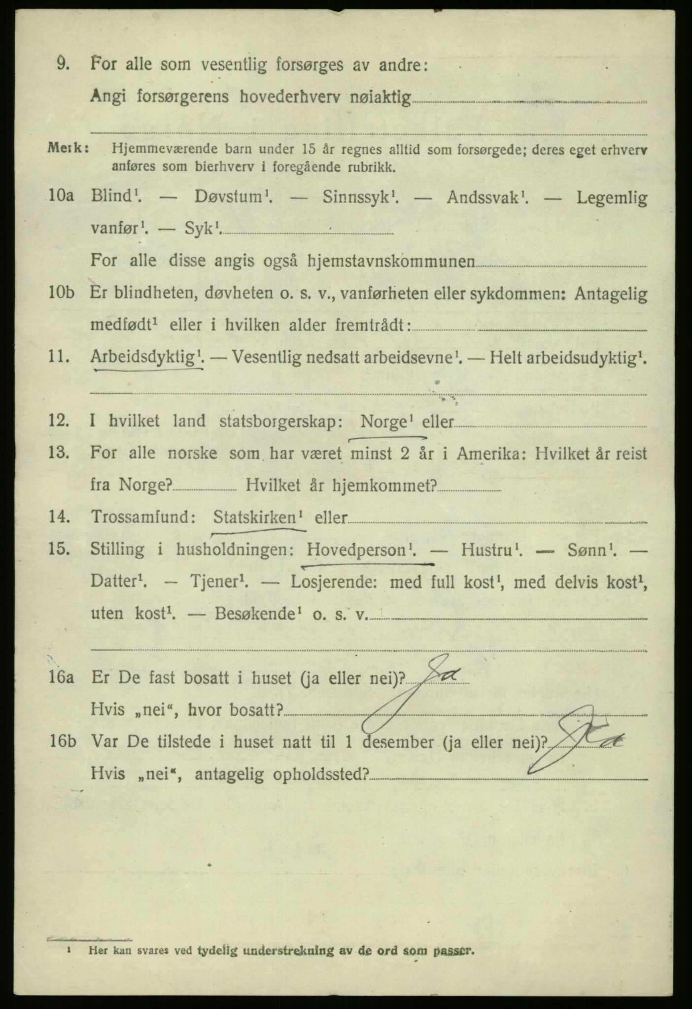 SAB, 1920 census for Kinn, 1920, p. 3676