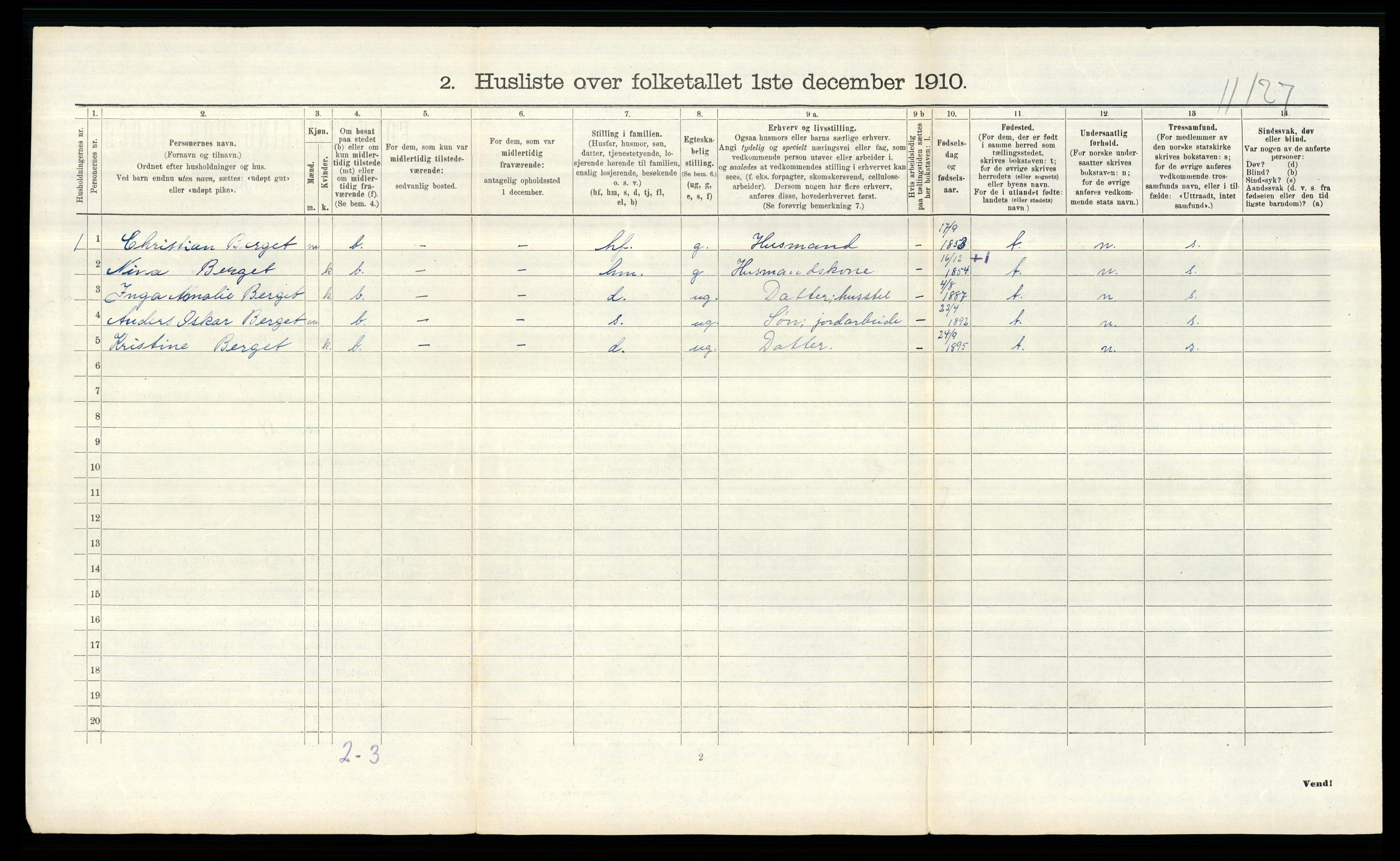 RA, 1910 census for Aremark, 1910, p. 202