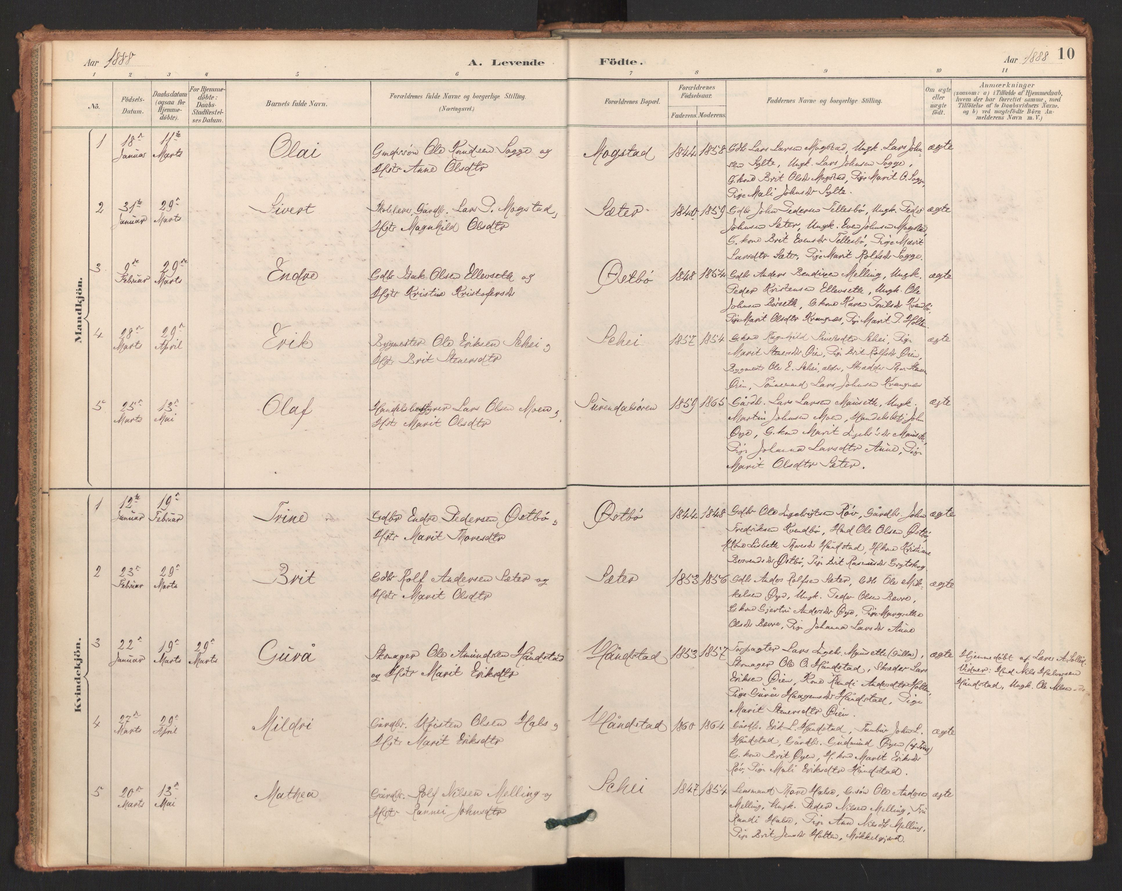 Ministerialprotokoller, klokkerbøker og fødselsregistre - Møre og Romsdal, AV/SAT-A-1454/596/L1056: Parish register (official) no. 596A01, 1885-1900, p. 10