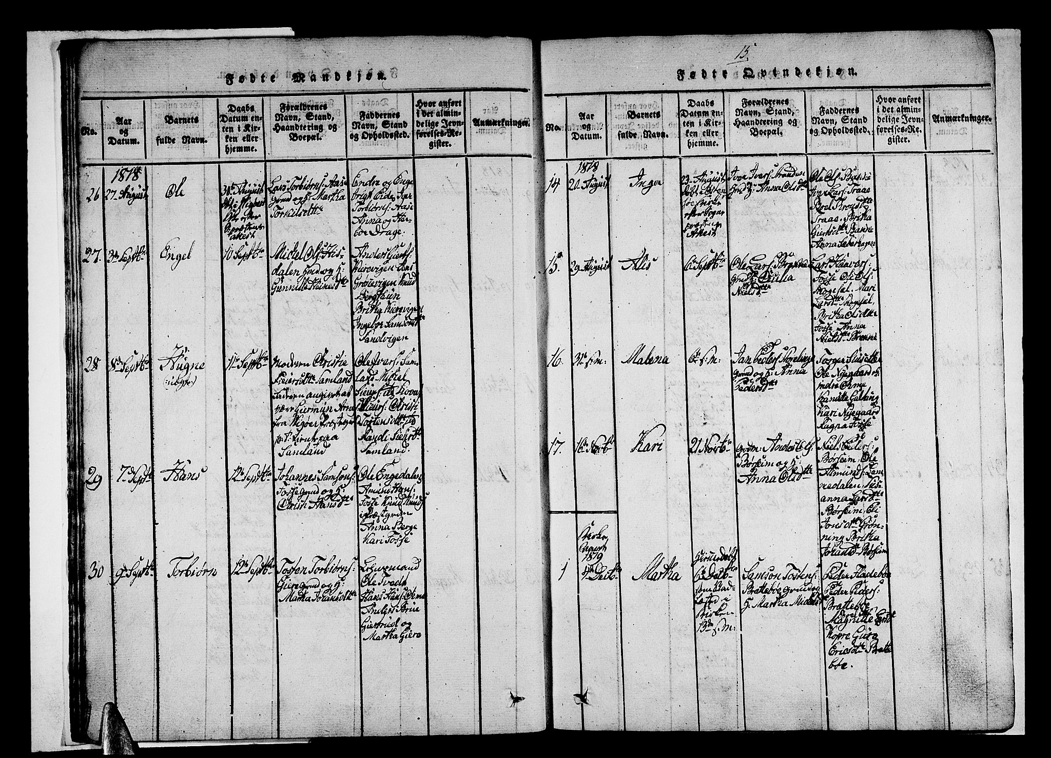 Strandebarm sokneprestembete, SAB/A-78401/H/Haa: Parish register (official) no. A 5, 1816-1826, p. 15