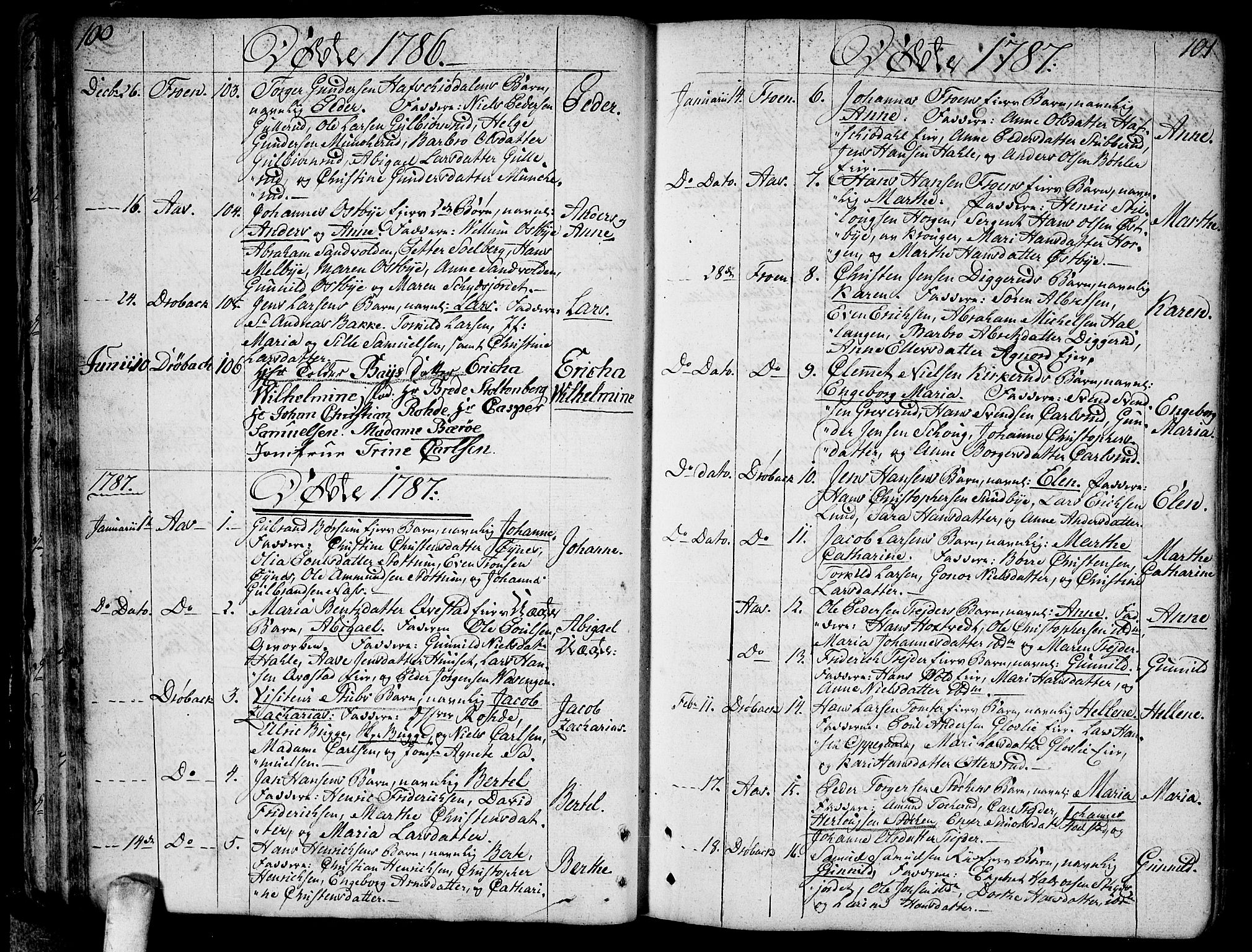 Ås prestekontor Kirkebøker, SAO/A-10894/F/Fa/L0002: Parish register (official) no. I 2, 1778-1813, p. 100-101