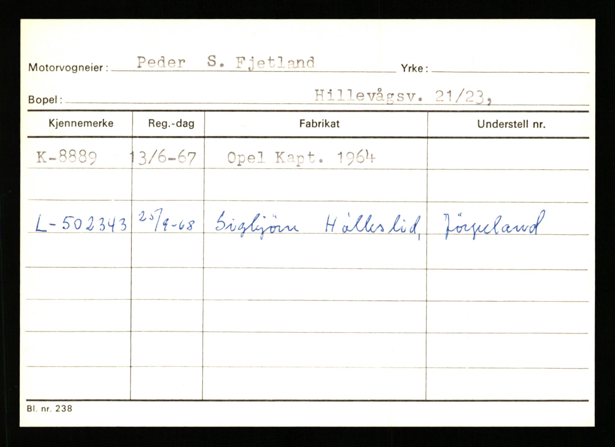 Stavanger trafikkstasjon, SAST/A-101942/0/G/L0002: Registreringsnummer: 5791 - 10405, 1930-1971, p. 2047