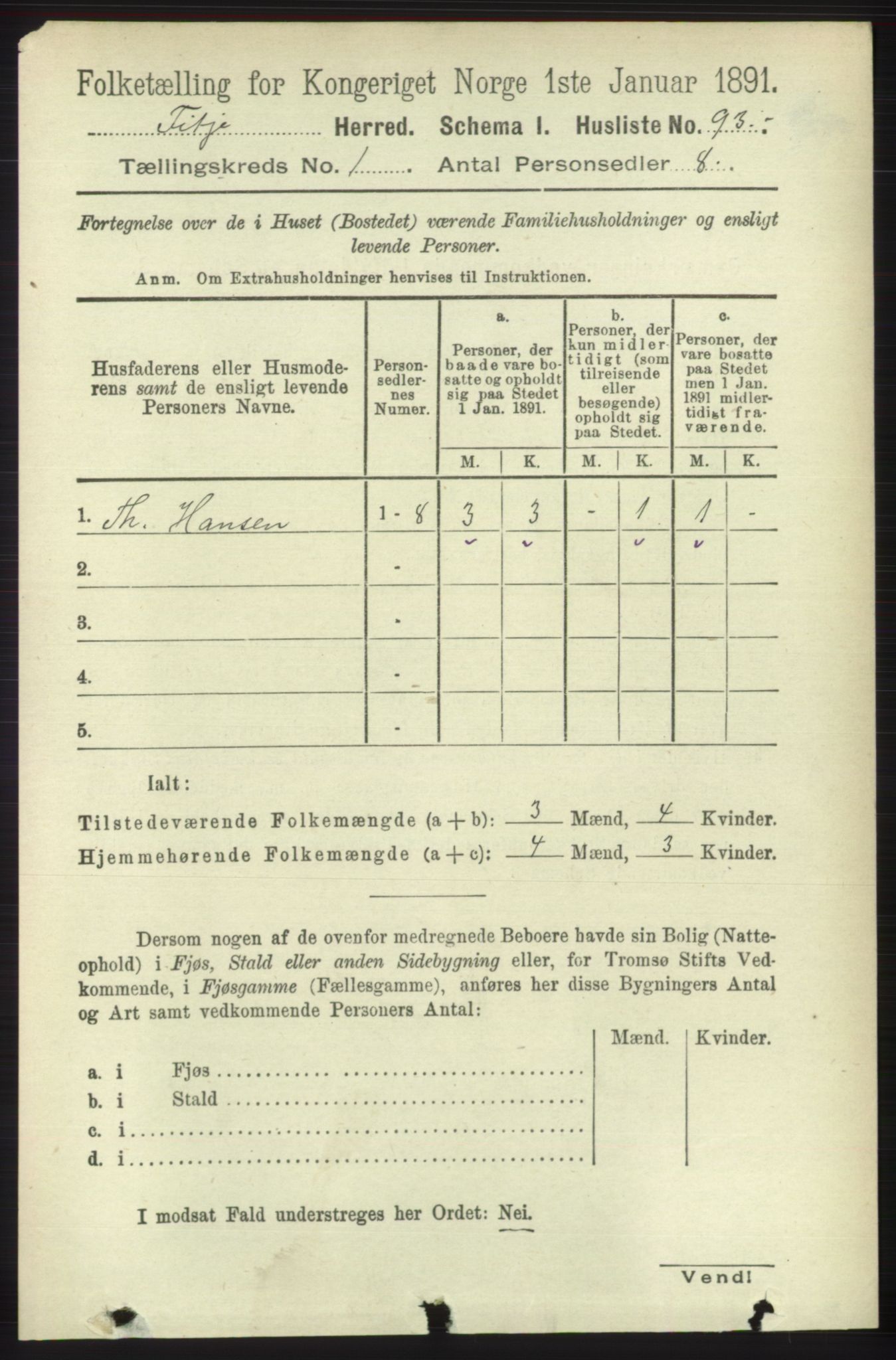 RA, 1891 census for 1222 Fitjar, 1891, p. 112