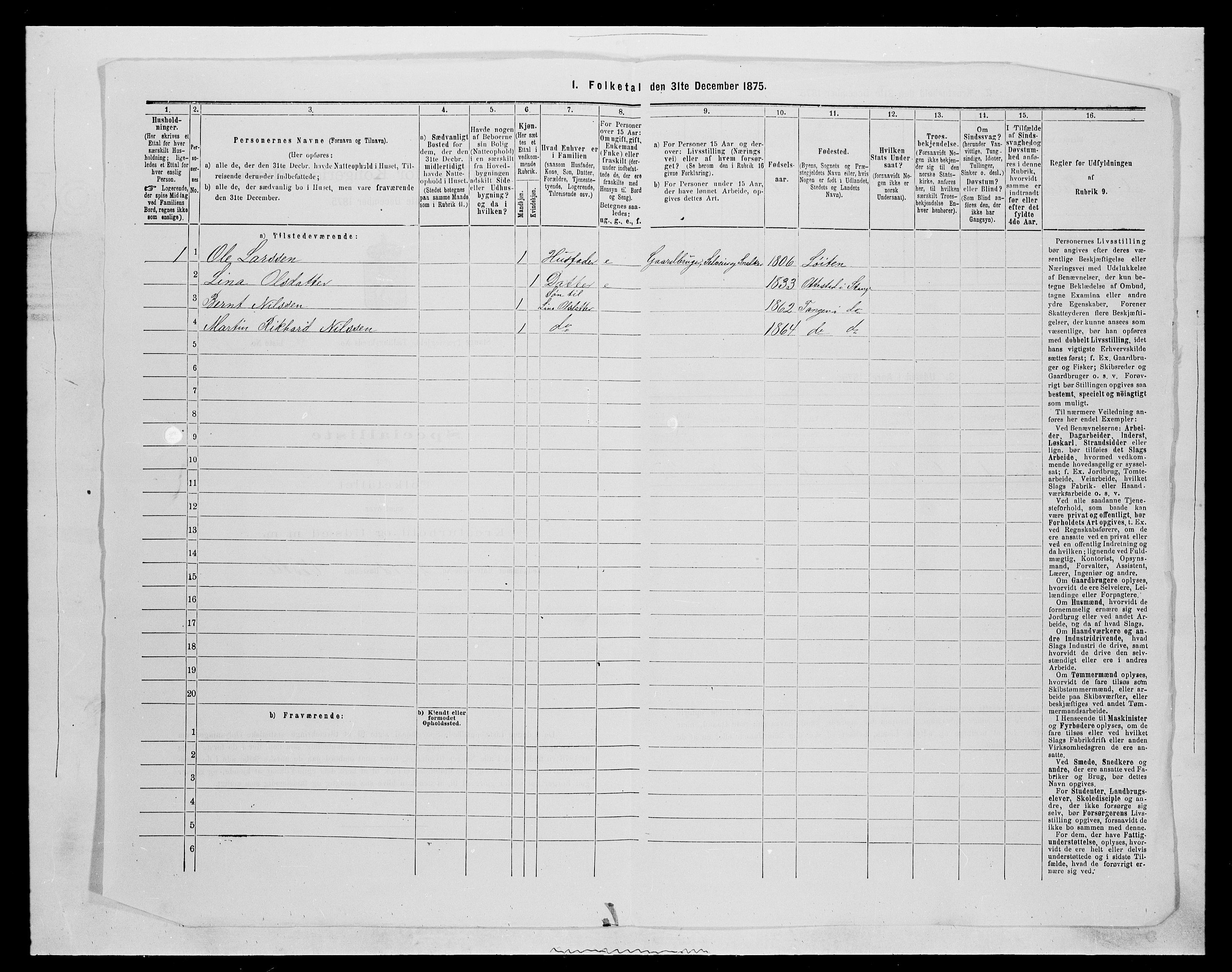 SAH, 1875 census for 0417P Stange, 1875, p. 1640