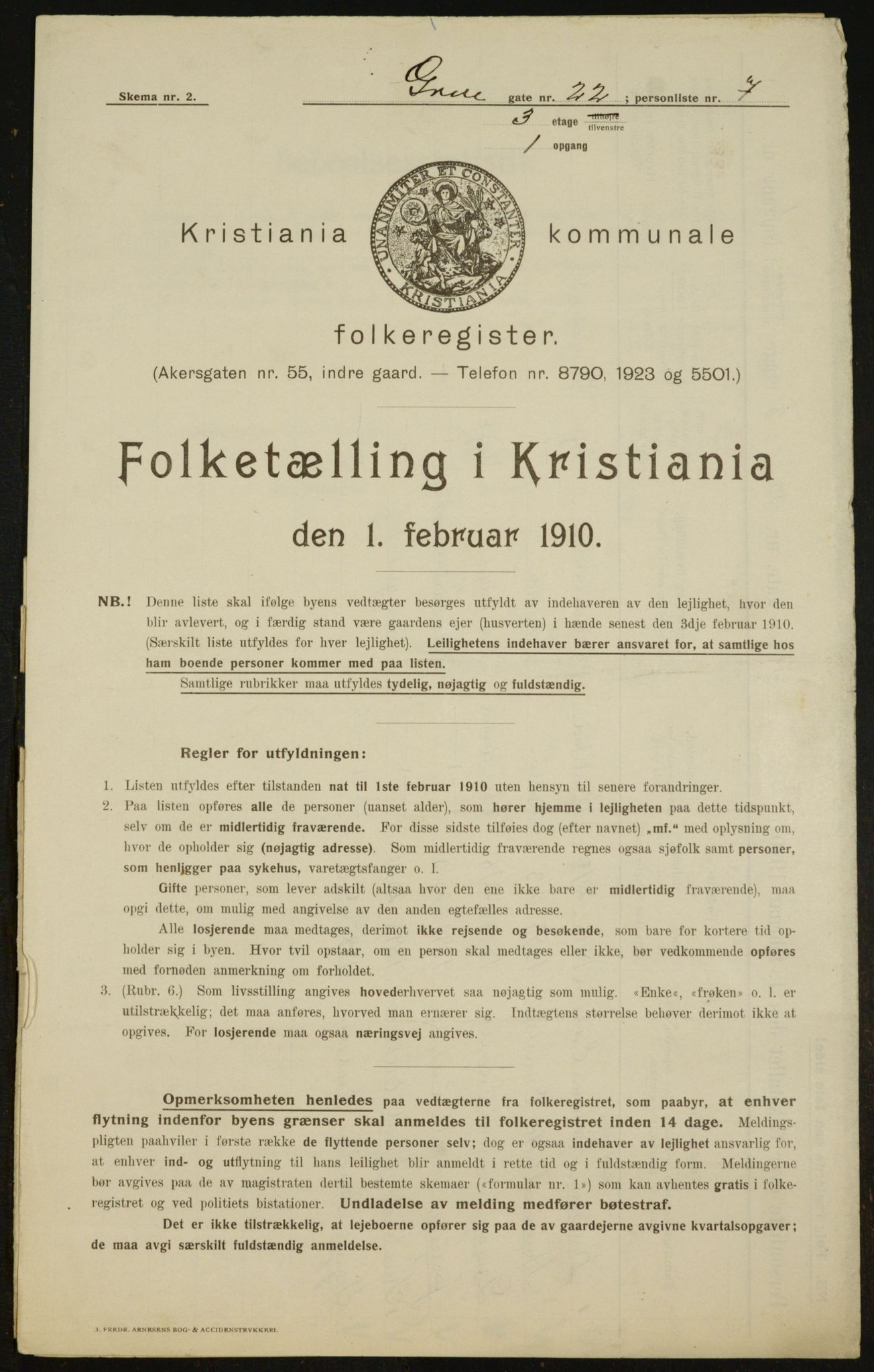 OBA, Municipal Census 1910 for Kristiania, 1910, p. 29349