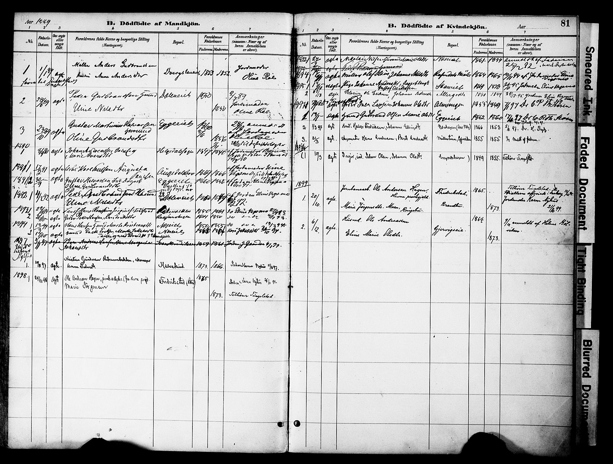 Gran prestekontor, AV/SAH-PREST-112/H/Ha/Haa/L0020: Parish register (official) no. 20, 1889-1899, p. 81