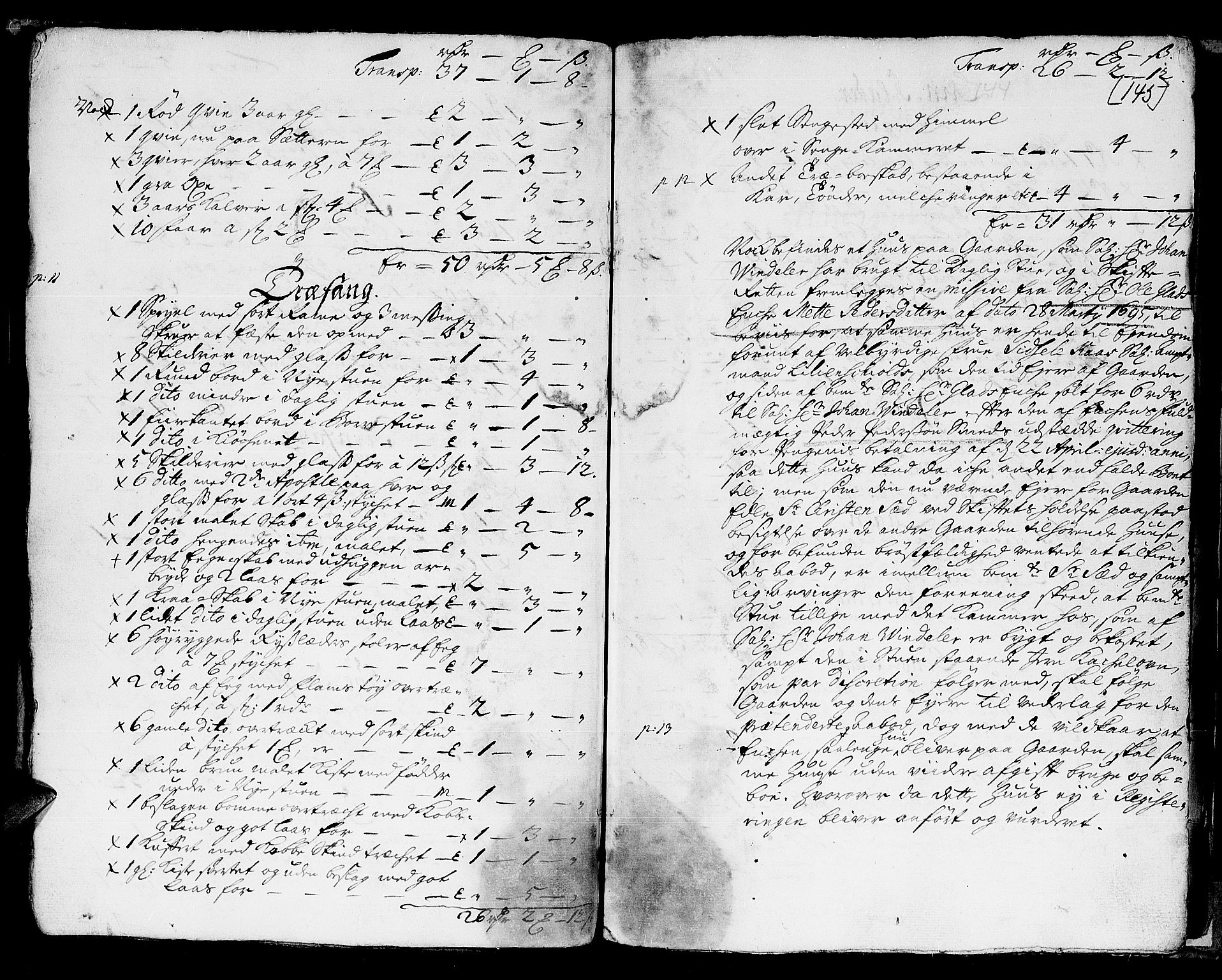 Sunnmøre prosti, AV/SAT-A-6501/I/I1/L0004: Skifteprotokoll, 1719-1731, p. 144b-145a