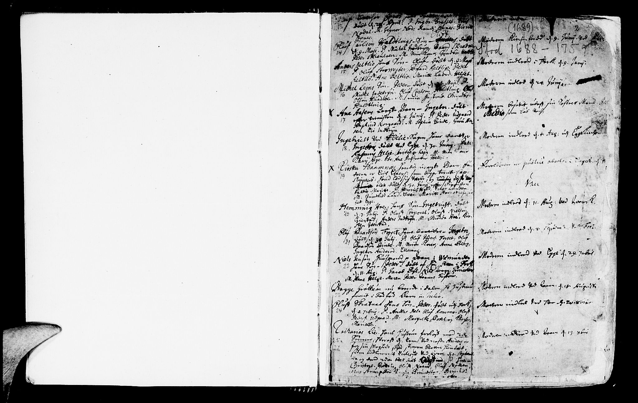 Ministerialprotokoller, klokkerbøker og fødselsregistre - Nord-Trøndelag, SAT/A-1458/746/L0439: Parish register (official) no. 746A01, 1688-1759, p. 2