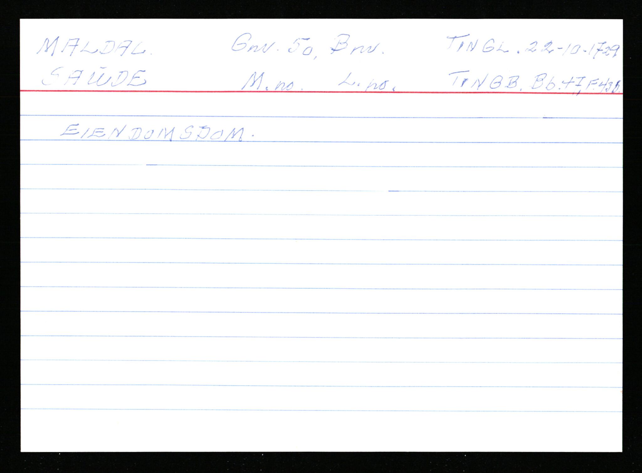 Statsarkivet i Stavanger, AV/SAST-A-101971/03/Y/Ym/L0037: Åstedskort sortert etter gårdsnavn: Lædre - Mauland, 1600-1950, p. 242