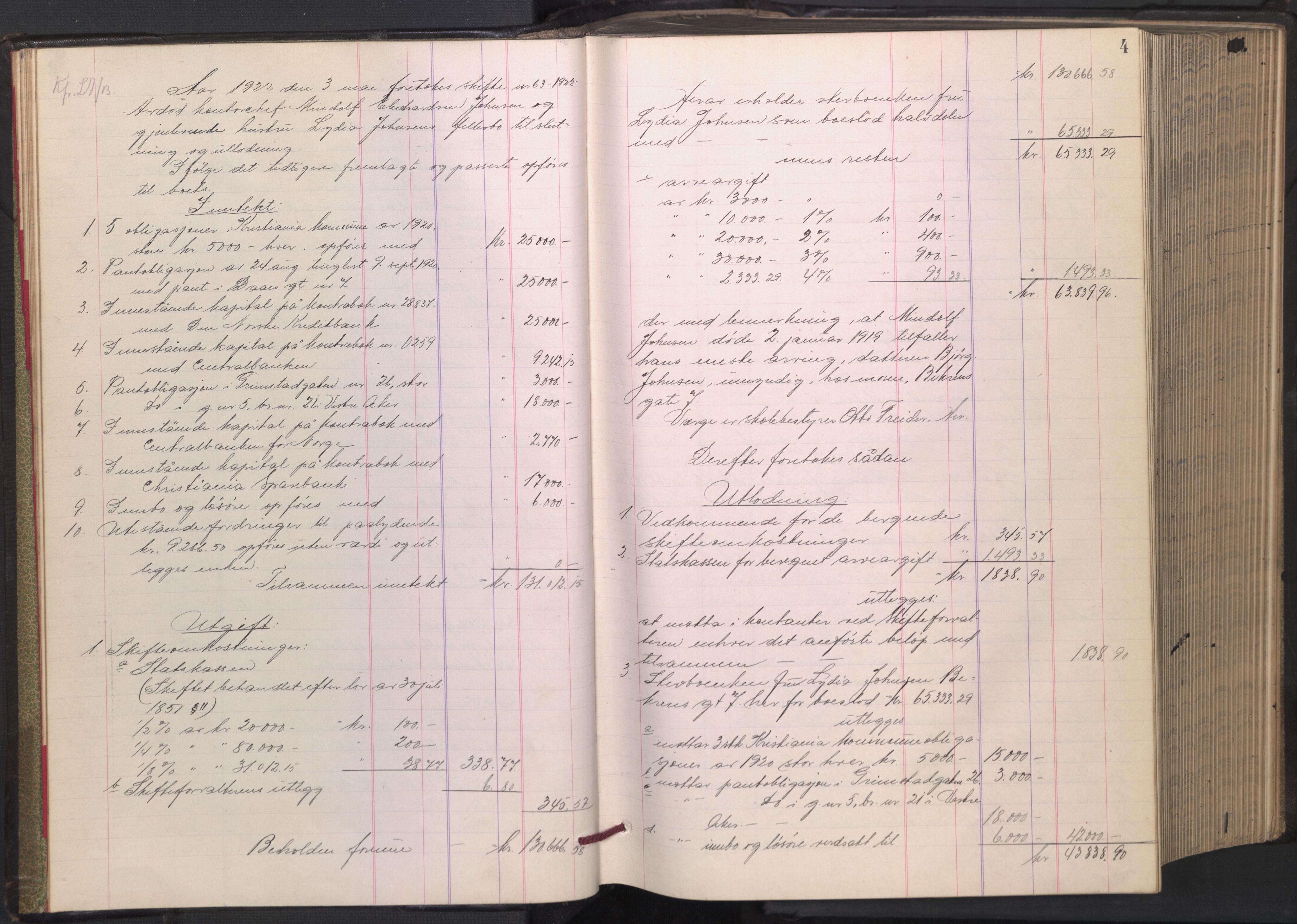 Oslo skifterett, AV/SAO-A-10383/H/Hd/Hdc/L0011: Skifteutlodningsprotokoll, 1922-1923, p. 4