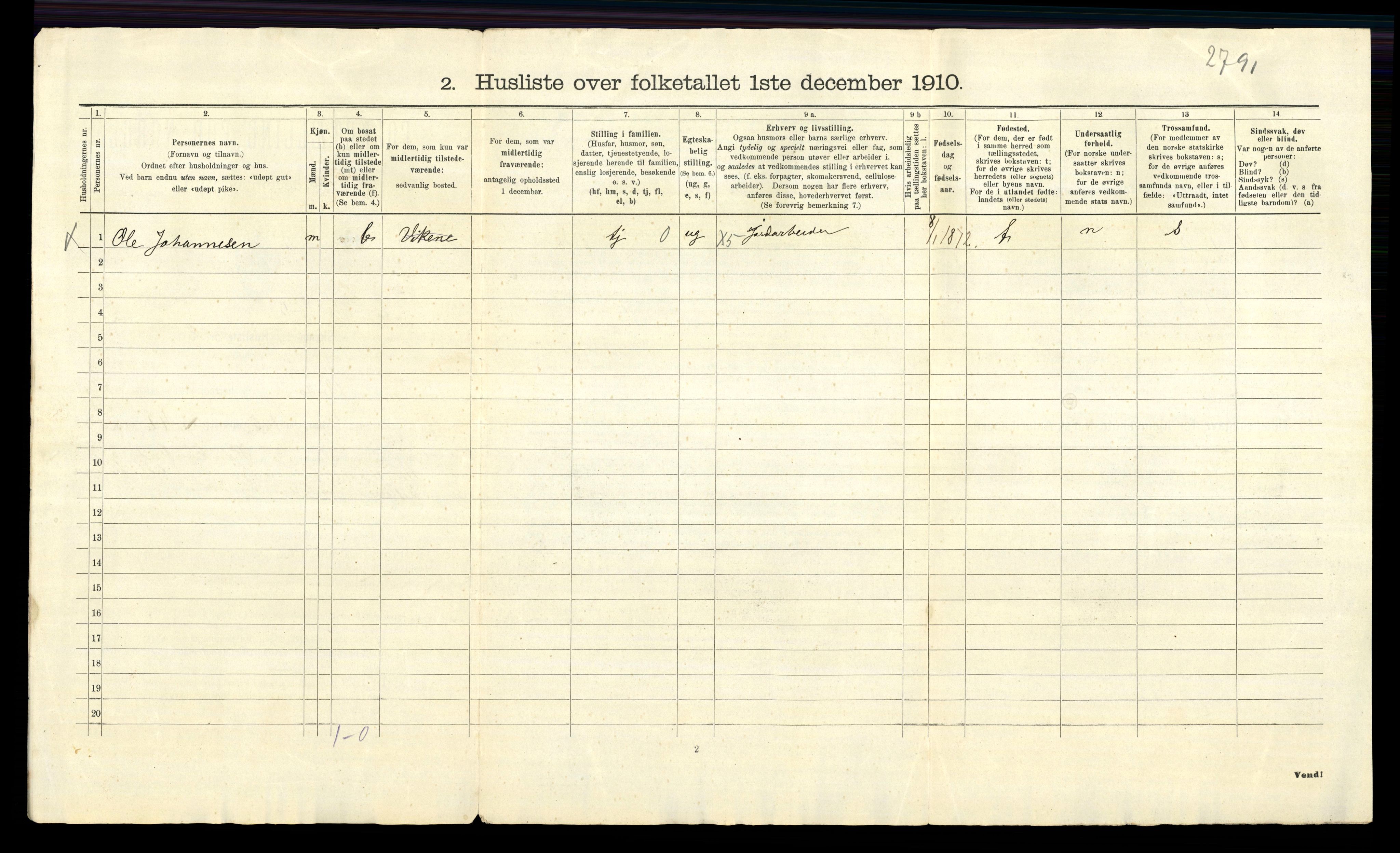 RA, 1910 census for Onsøy, 1910, p. 1910