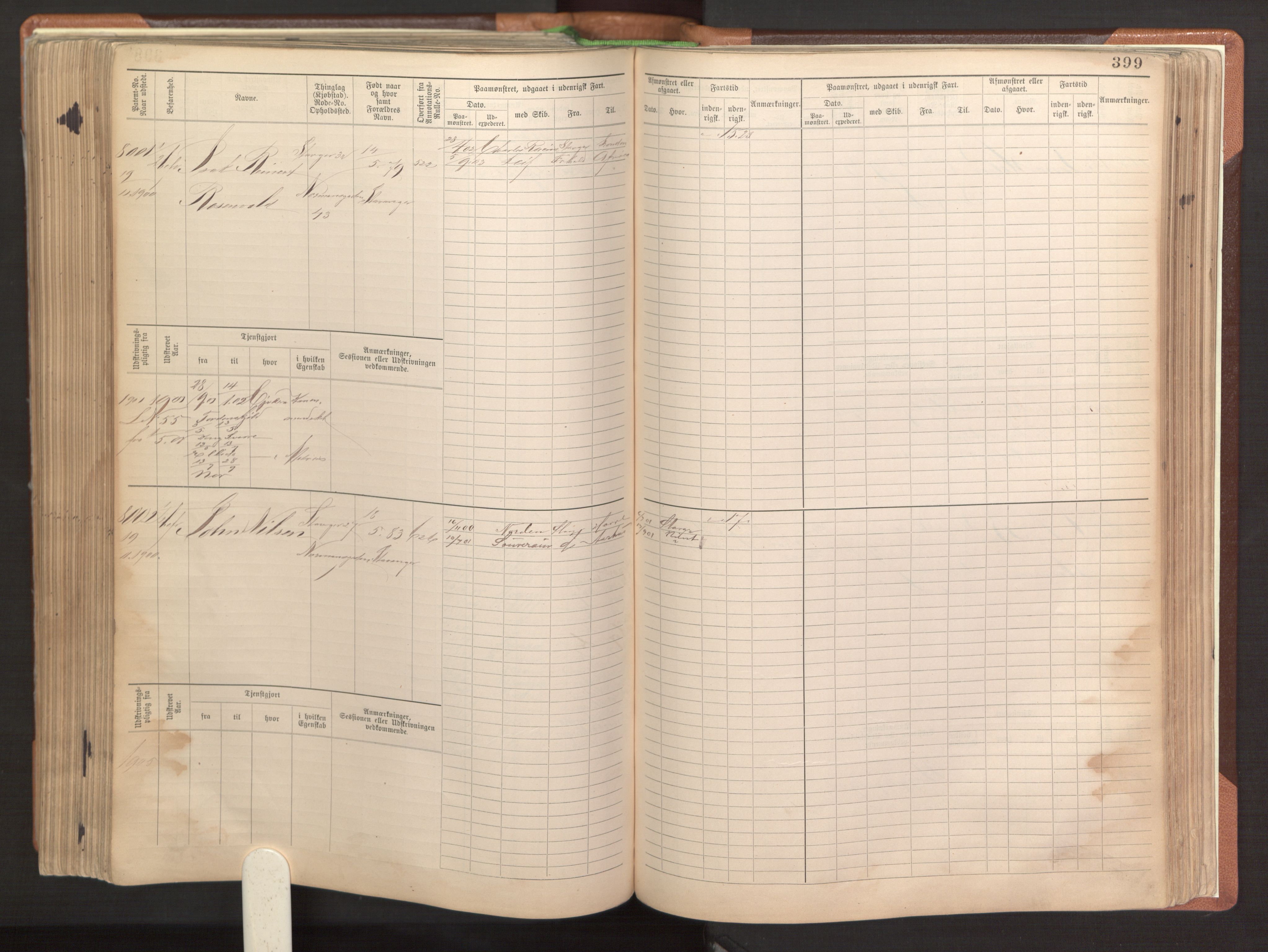 Stavanger sjømannskontor, SAST/A-102006/F/Fb/Fbb/L0022: Sjøfartshovedrulle patnentnr. 7205-8160 (dublett), 1894, p. 404