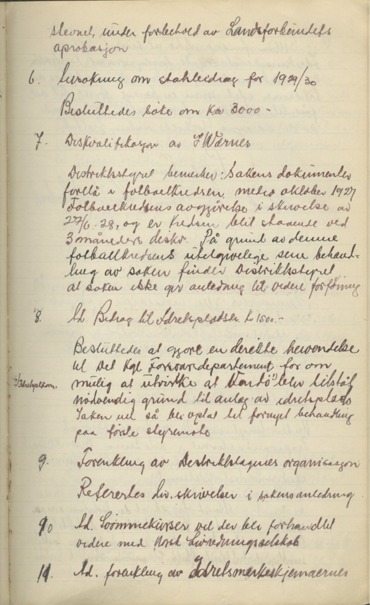 Finnmark Distriktslag for Idrett, FMFB/A-1040/A/L0001: Møteprotokoll, 1919-1940, p. 98