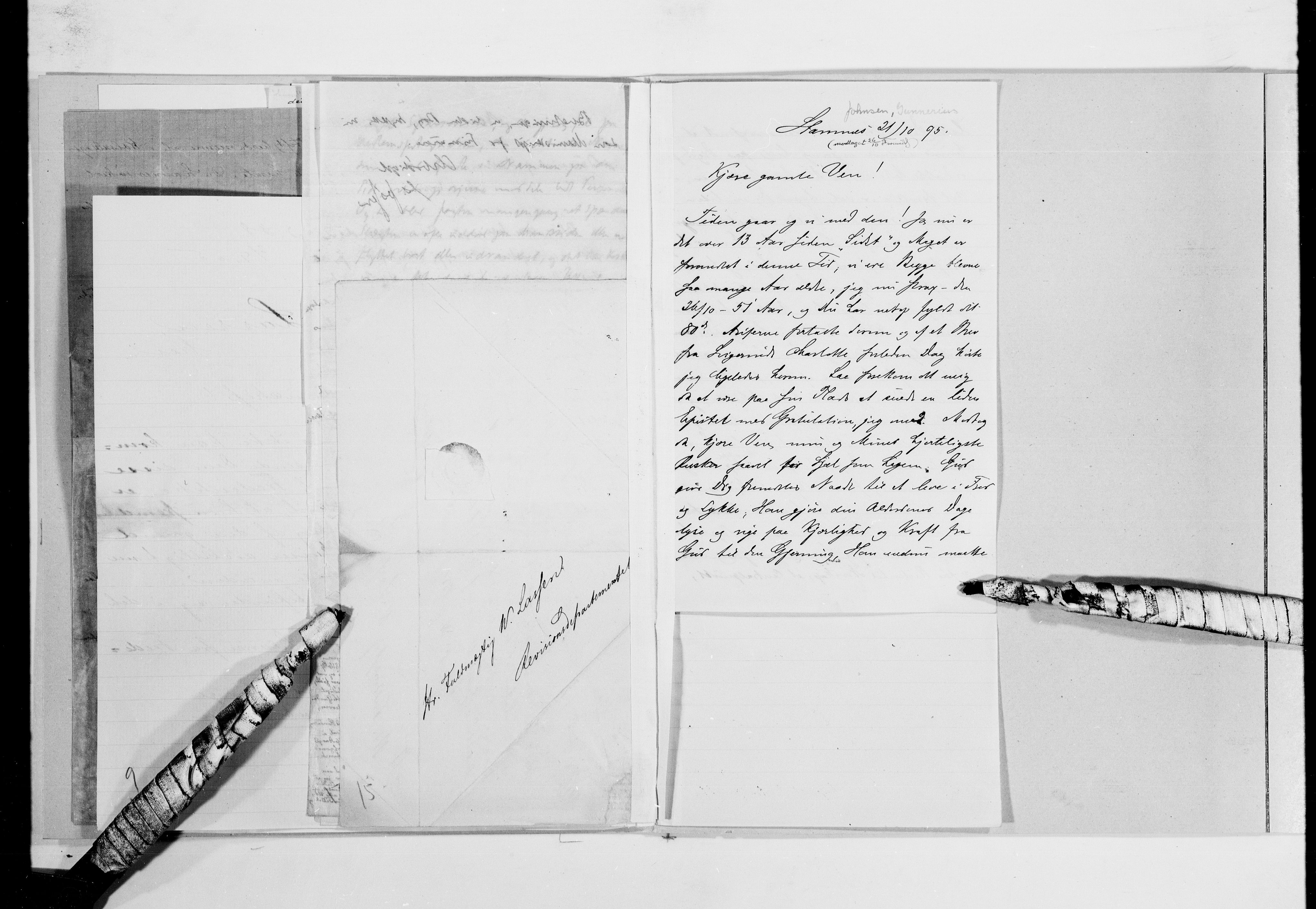 Lassens samlinger, AV/RA-PA-0051/G/L0098: Alfabetisk ordnede brev til Wilhelm Lassen: Hagemann - Jørgensen, 1815-1907, p. 243