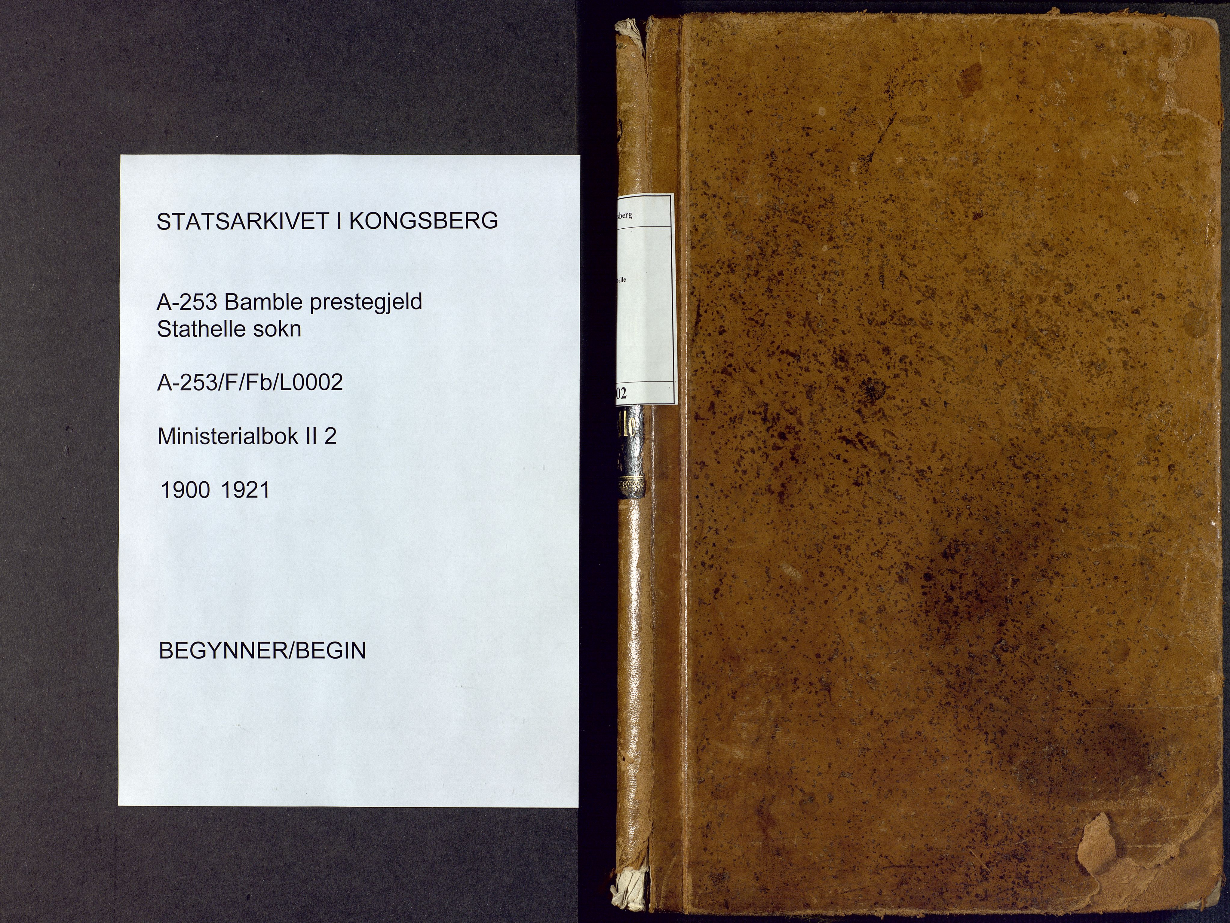 Bamble kirkebøker, SAKO/A-253/F/Fb/L0002: Parish register (official) no. II 2, 1900-1921