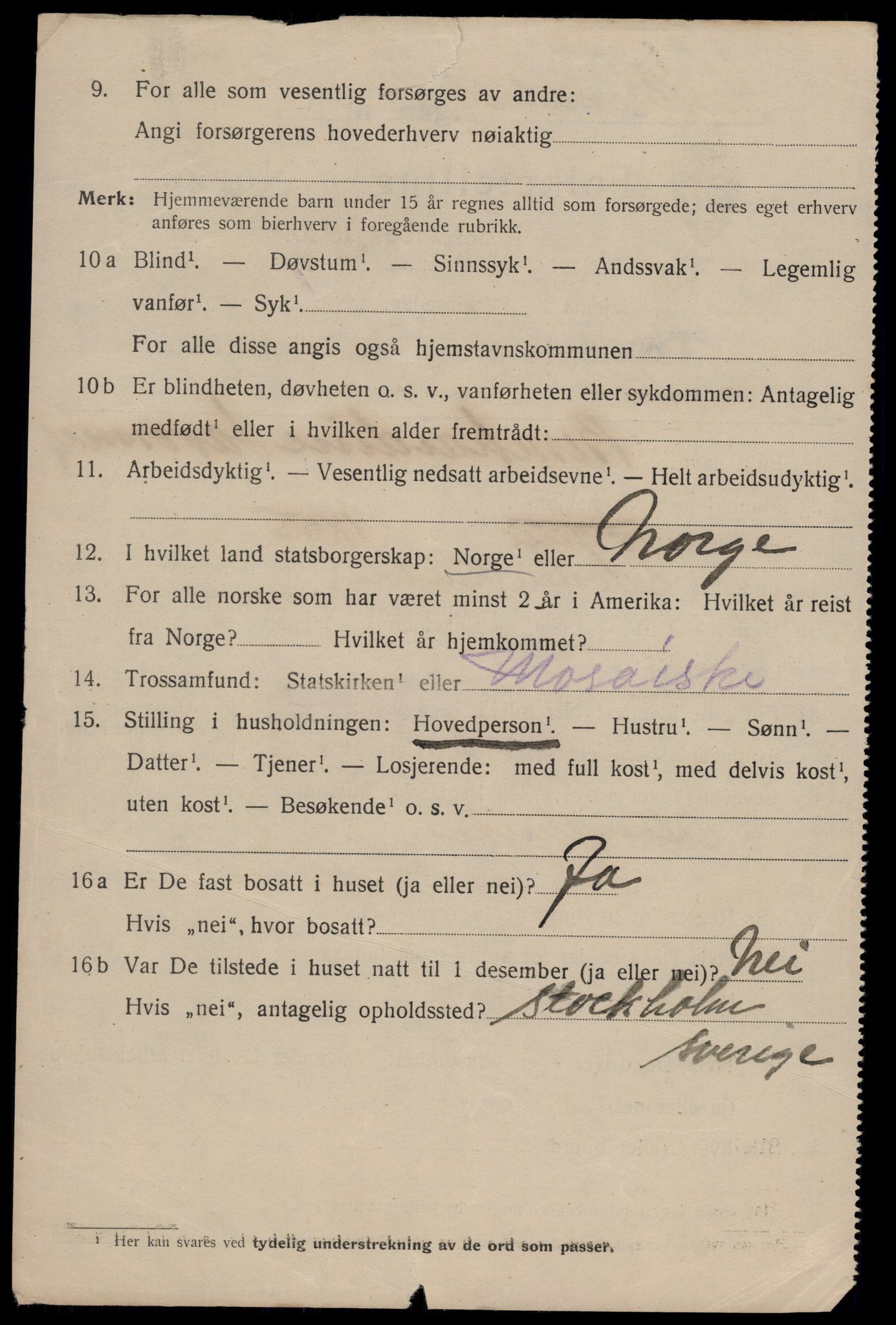 SAT, 1920 census for Trondheim, 1920, p. 113467