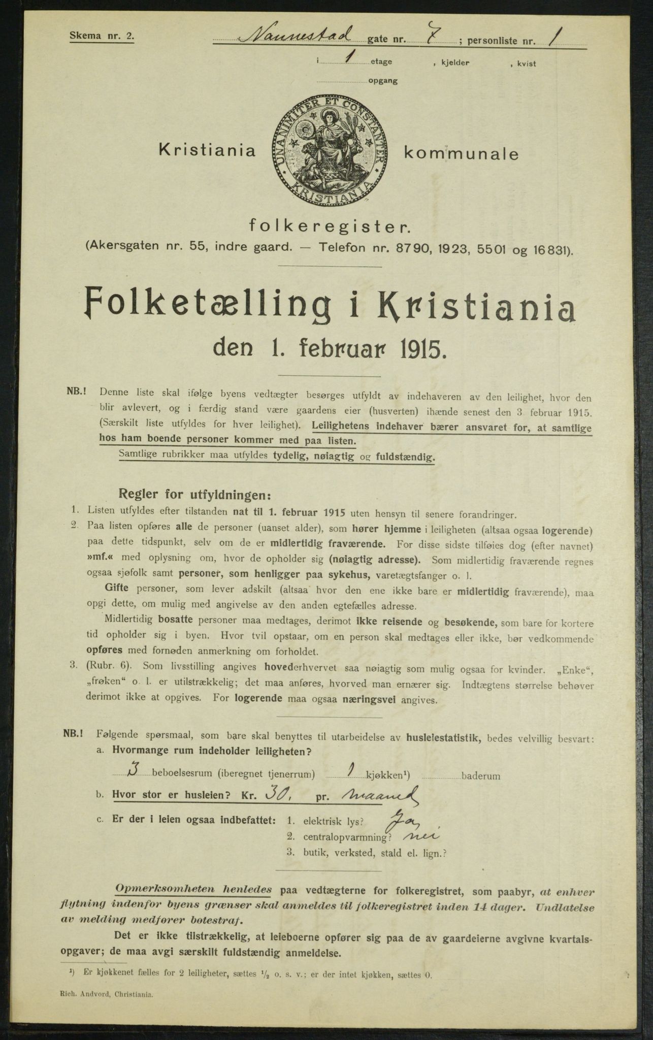 OBA, Municipal Census 1915 for Kristiania, 1915, p. 68583